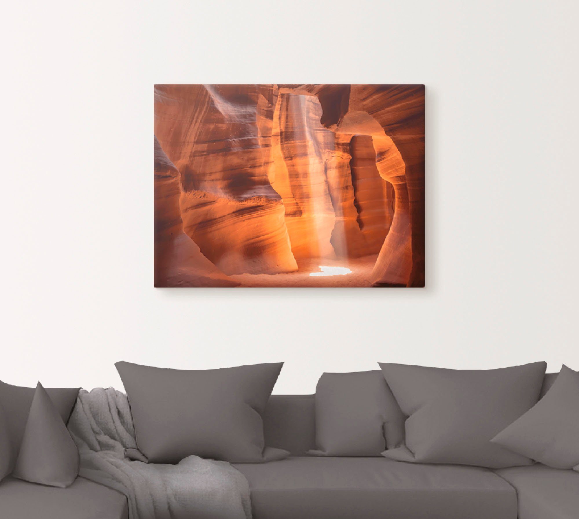 Artland Artprint op linnen Antelope Canyon lichtzuil II
