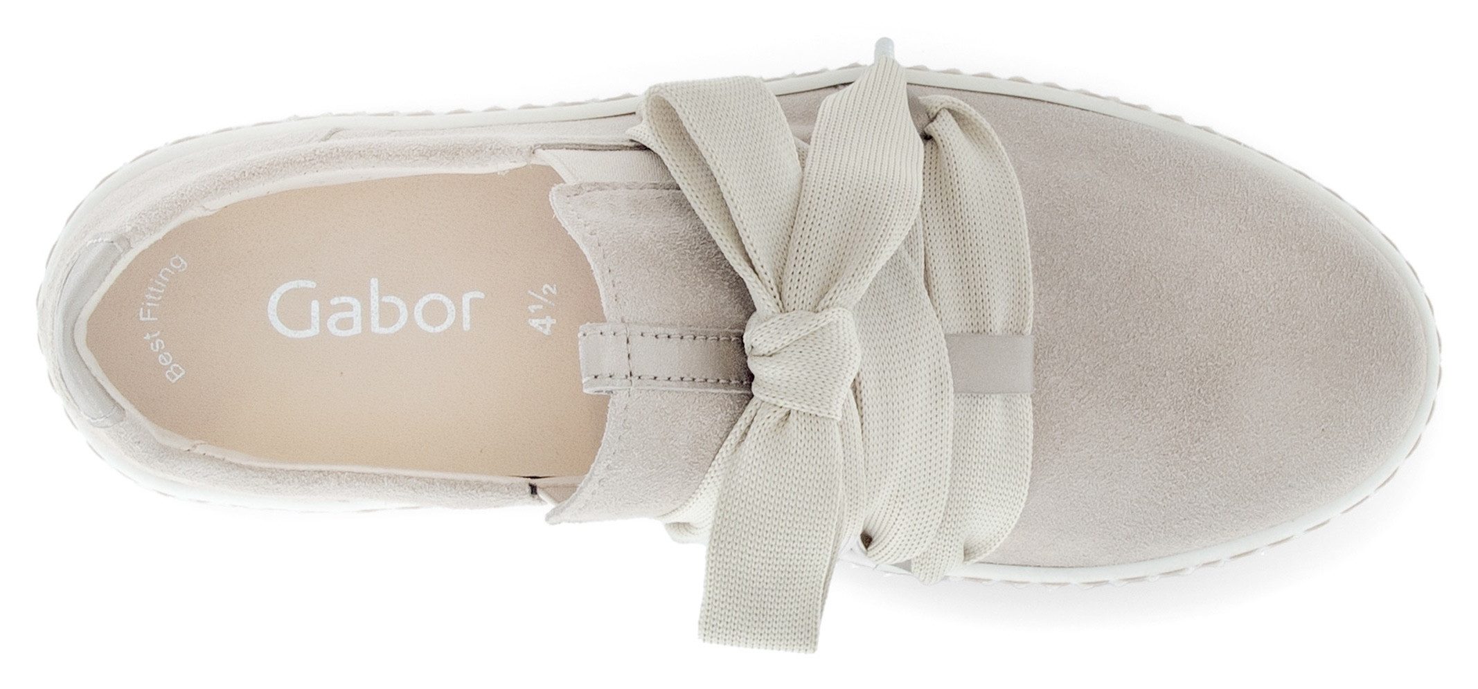 Gabor Plateausneakers Veterschoen, lage schoen, slipper met opgestikte versiersluiting