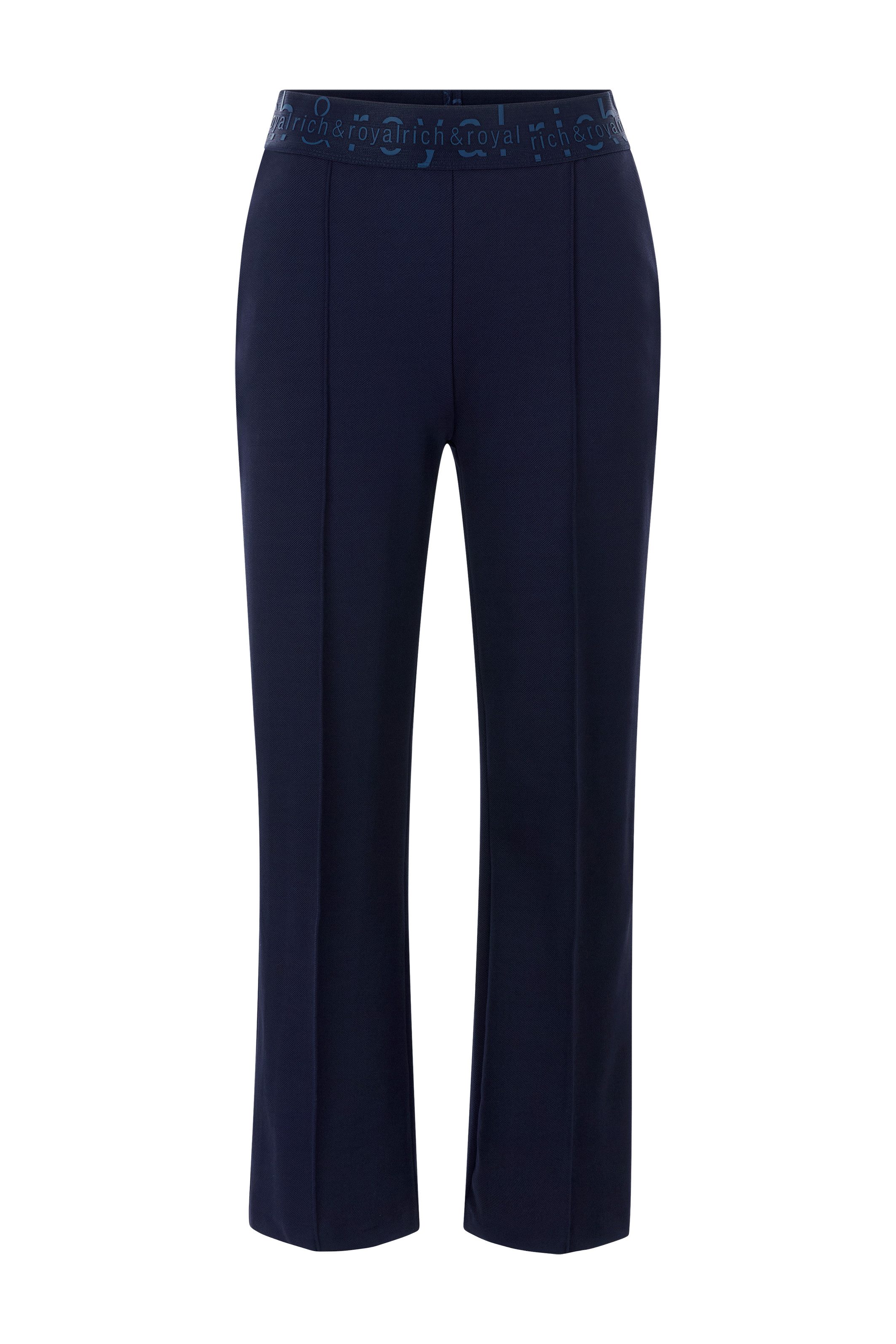 Rich & Royal Pantalon met vouw Nep-leistentassen achter, met elastische band