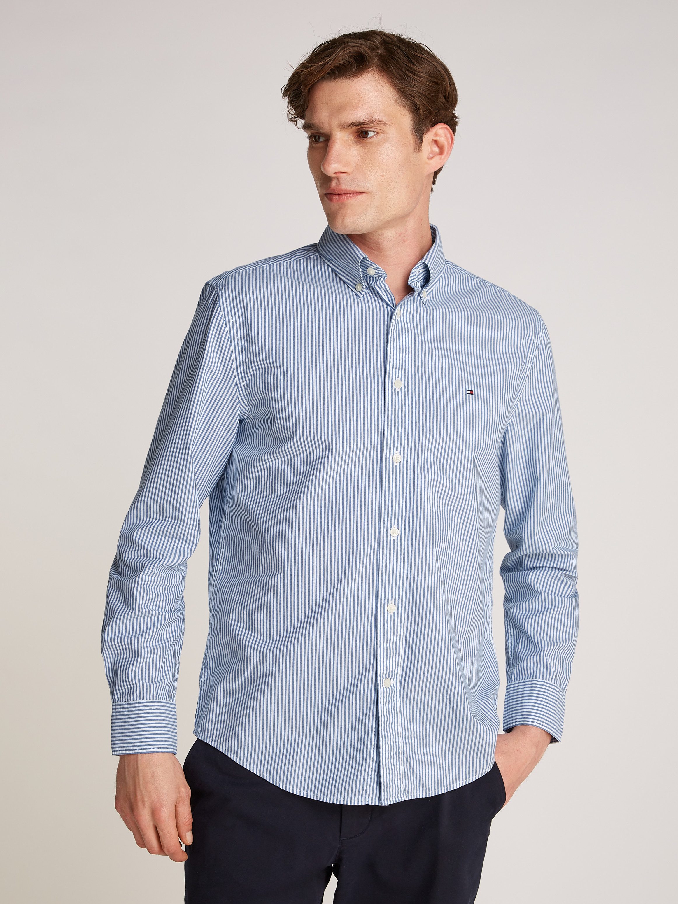 Tommy Hilfiger Overhemd met lange mouwen FLEX POPLIN CLASSIC STP RF SHIRT