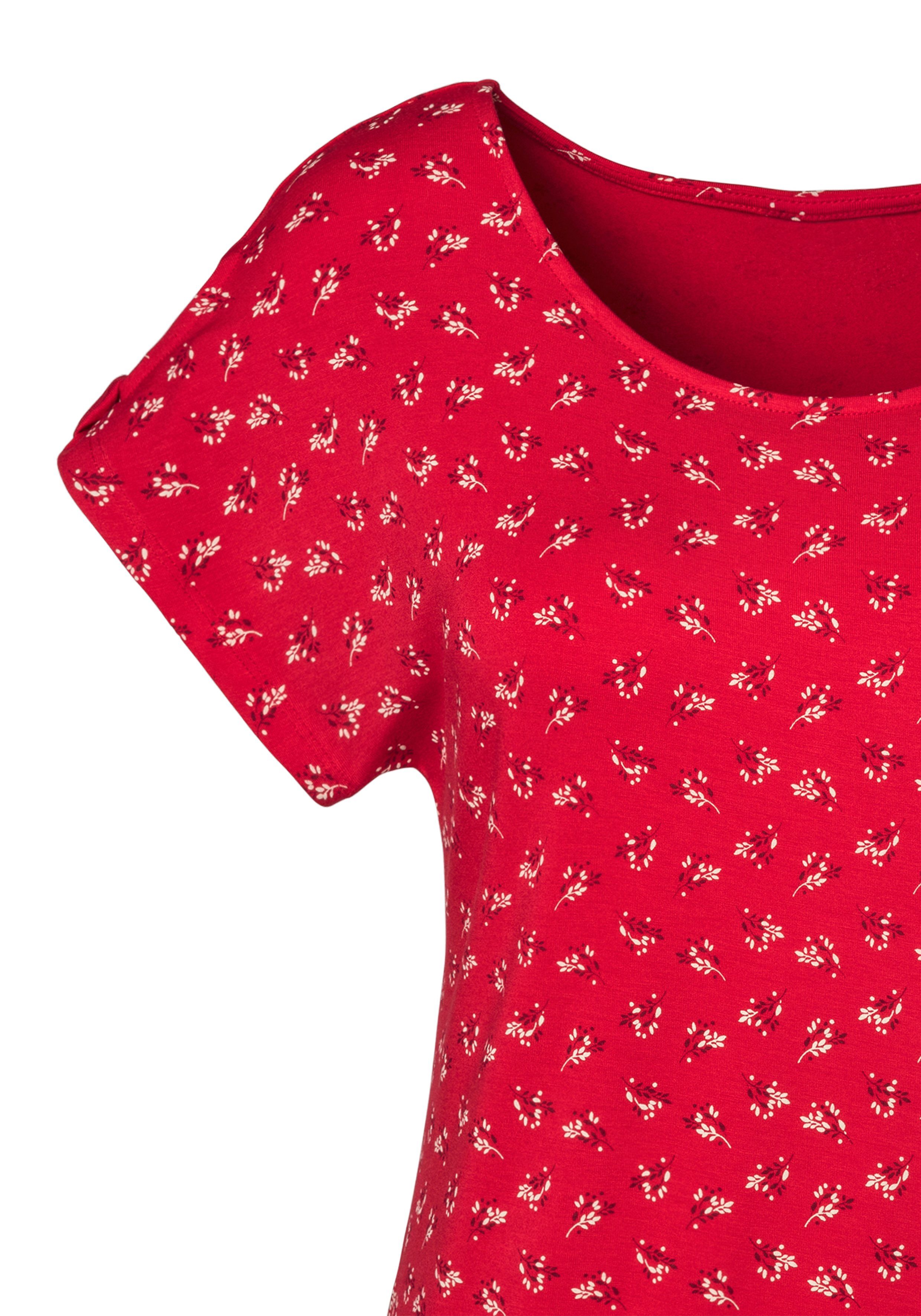 Lascana T-shirt Met kleine cut-out op de mouw (Set van 2)