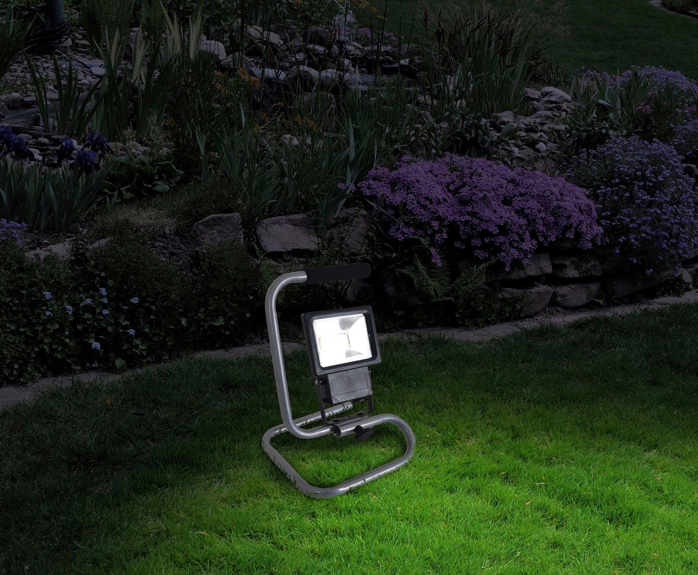 näve Bouwlamp Baro werkprojector, bouwprojector koelwit, werkplaatslamp, bouwplaats, kelder, tuinspot (1 stuk)