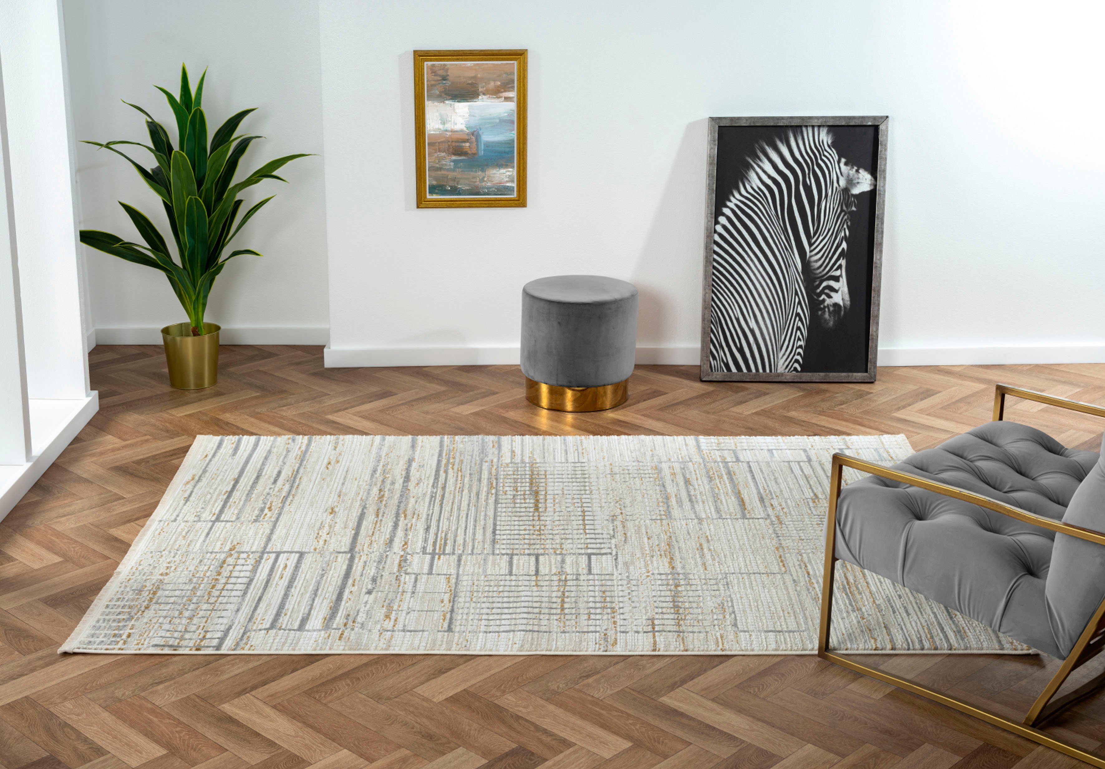 Myflair Möbel & Accessoires Vloerkleed Mijn liefde voorraadopruiming Kortpolig, retro-stijl, bijzonder zacht door microvezel, met franjes