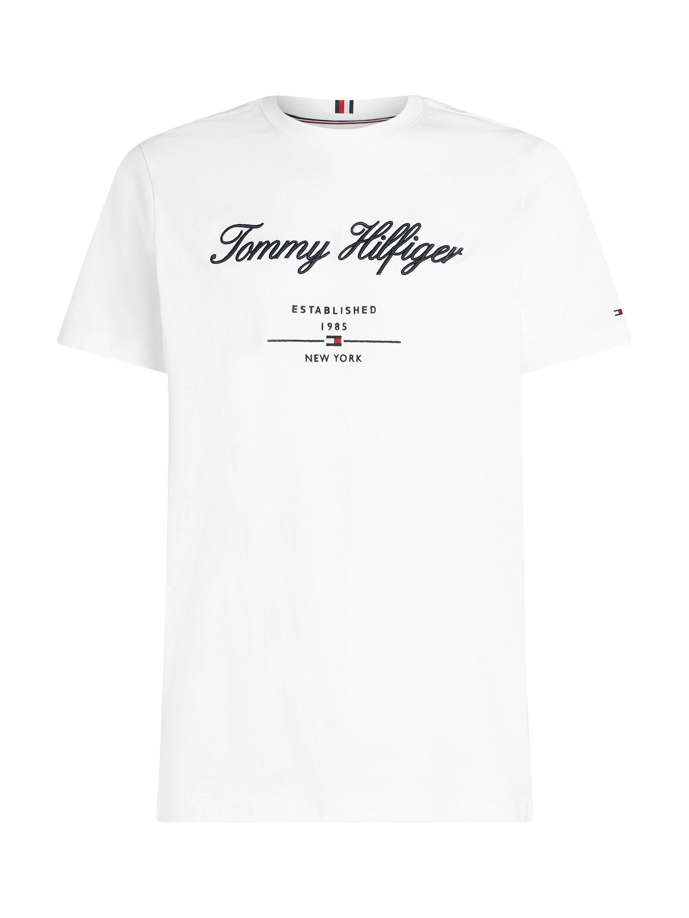 Tommy Hilfiger T-shirt SCRIPT LOGO TEE met opgestikt logo