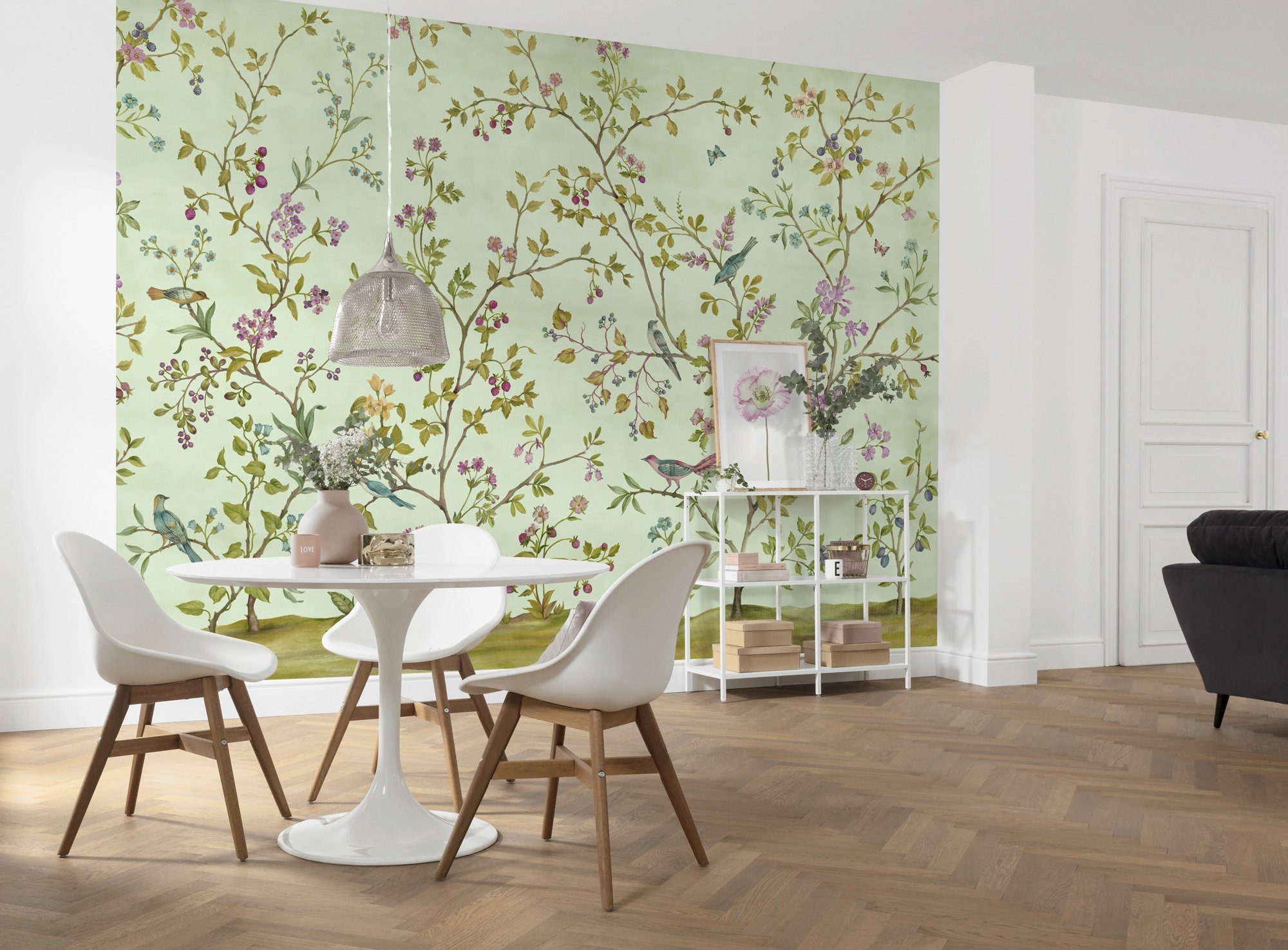 Komar Vliesbehang Digitale print vlies - Oiseaux du Paradis - Afmeting 350 x 250 cm (1 stuk)