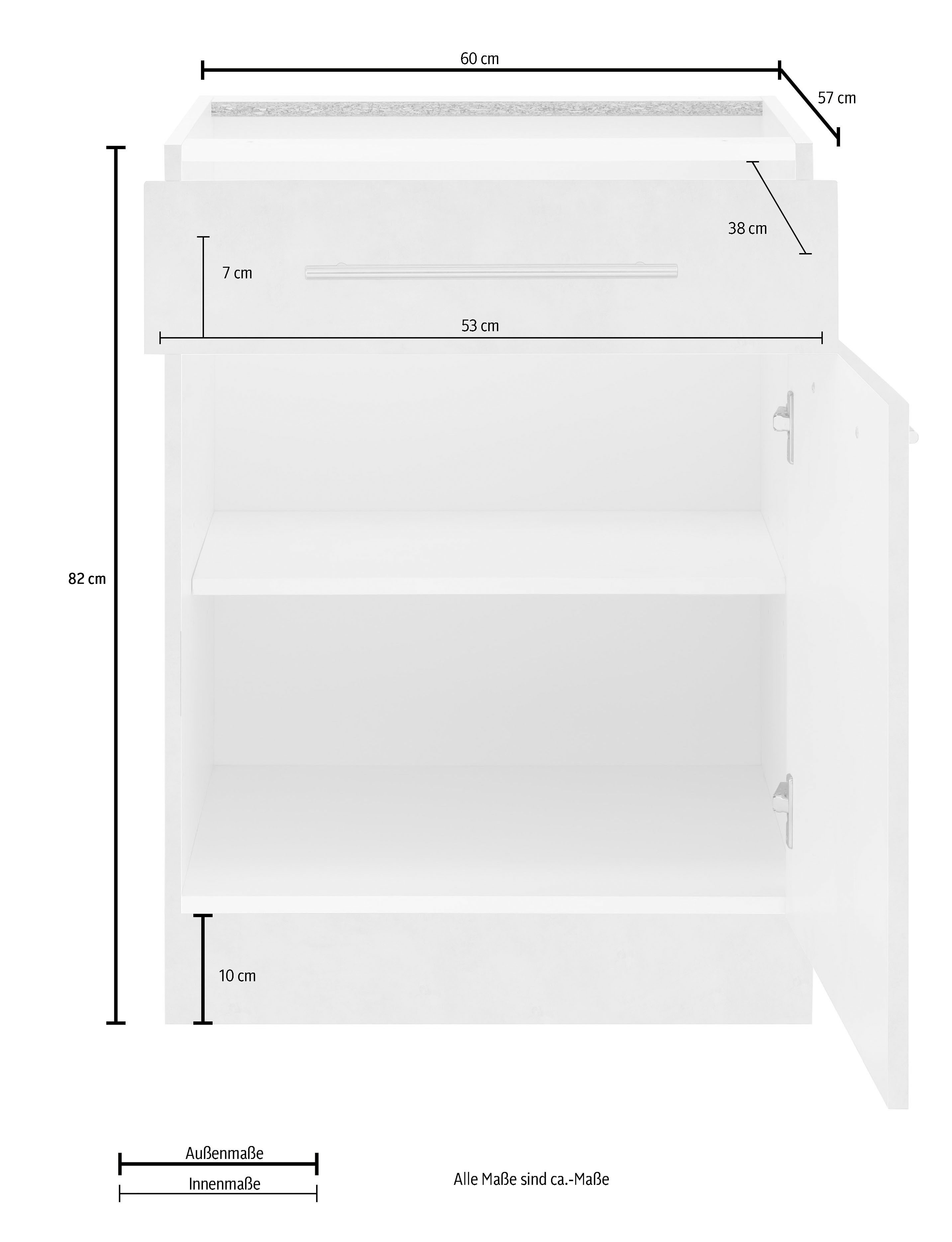 wiho Küchen Onderkast Flexi2 Breedte 60 cm