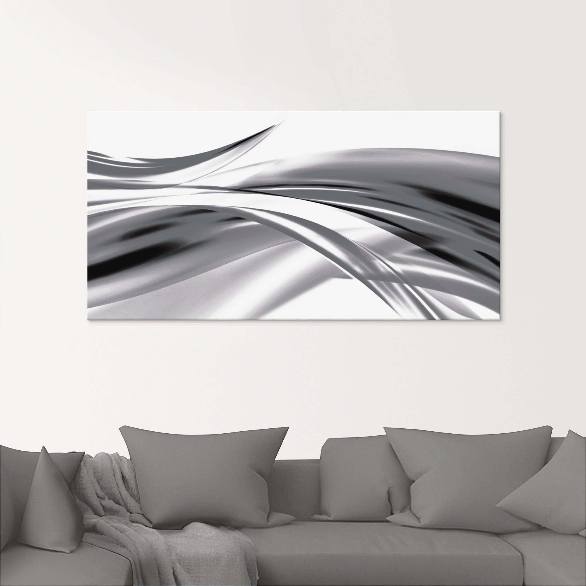 Artland Print op glas Mooie golf - abstract in verschillende maten