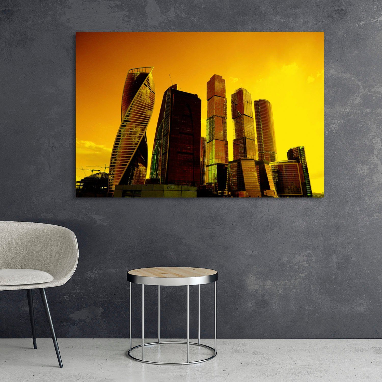 queence Artprint op acrylglas Stad Fine Art-print in galeriekwaliteit