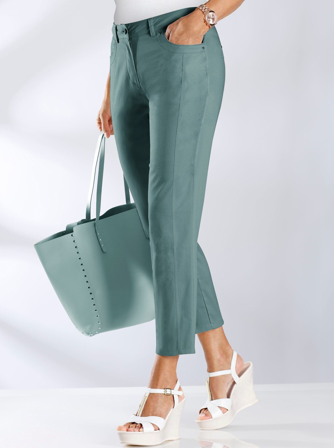 Classic Inspirationen 7/8 jeans (1-delig) dames 7/8 jeans maat 46 groen