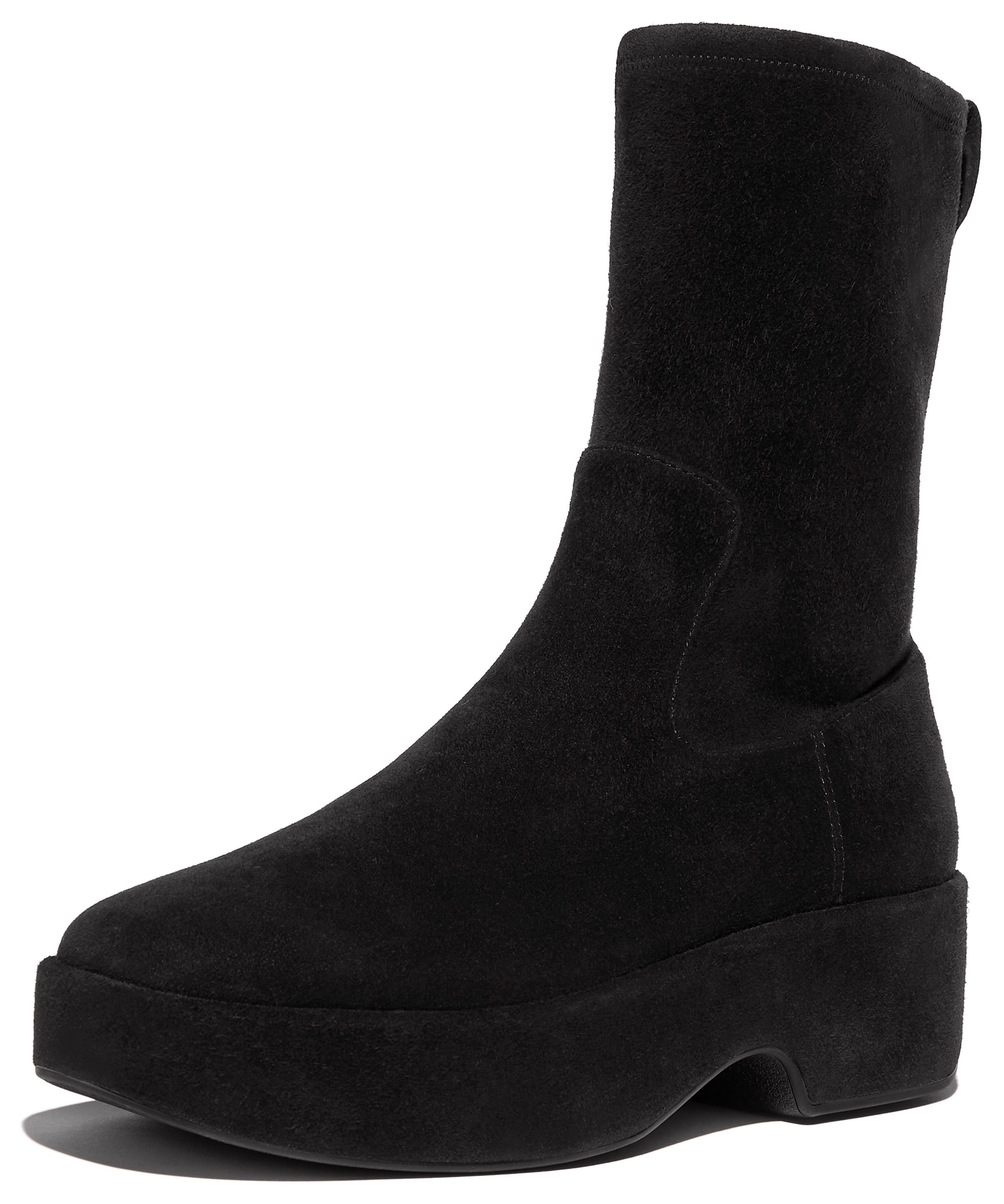 Fitflop Plateaulaarsjes F-LUMA Laarzen, Chunky Boot met Stretch-schacht