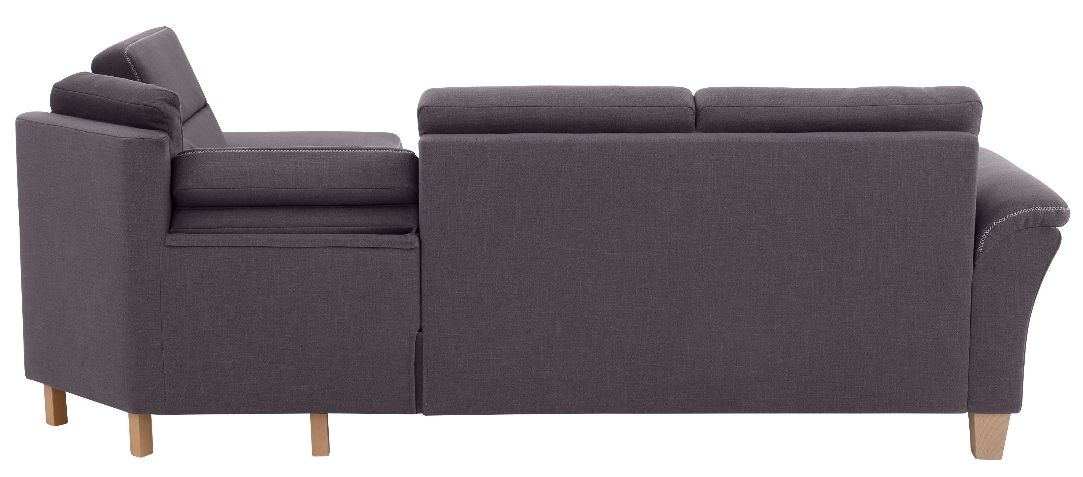 Home affaire Hoekbank Soleo L-model comfortabel door trapezehoek met relaxfunctie, ook met slaapfunctie