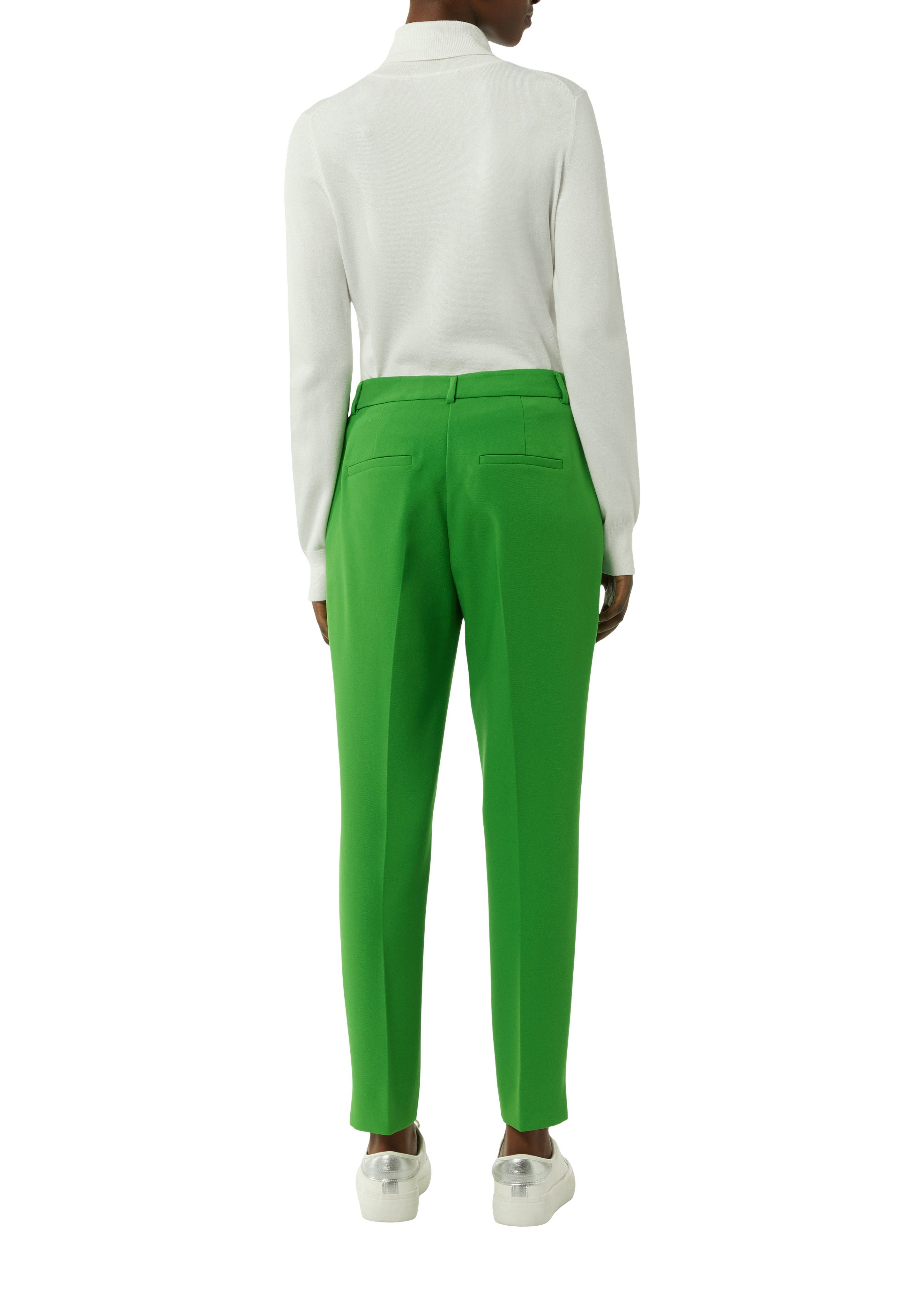 Comma Stoffen broek met persplooien