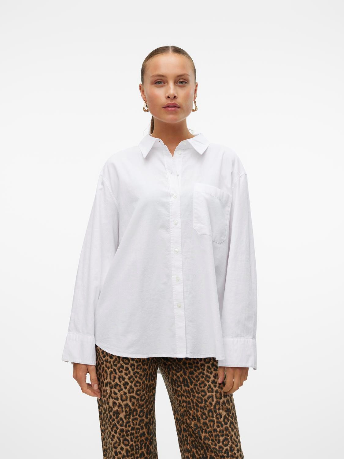 Vero Moda Blouse met lange mouwen VMIDA OXFORD SHIRT WVN GA NOOS