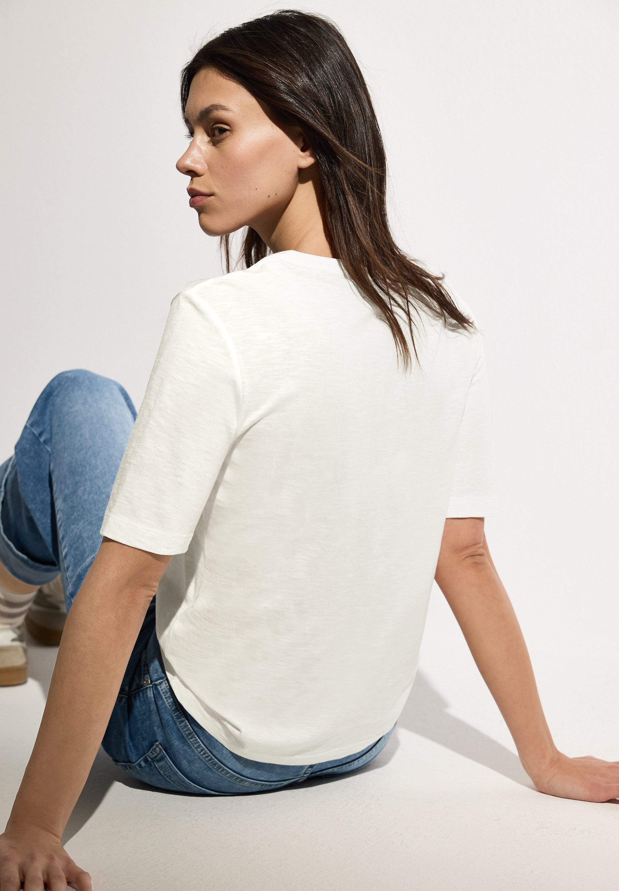 Cecil T-shirt in tuniek-look