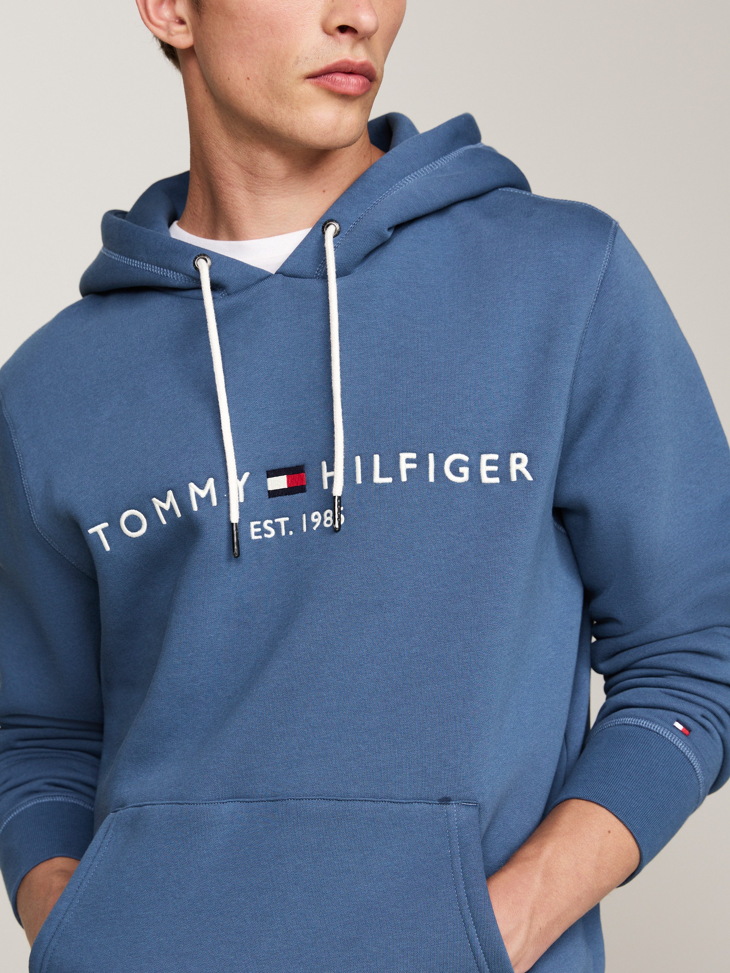 Tommy Hilfiger Hoodie TOMMY LOGO HOODY met capuchon en kangoeroezak