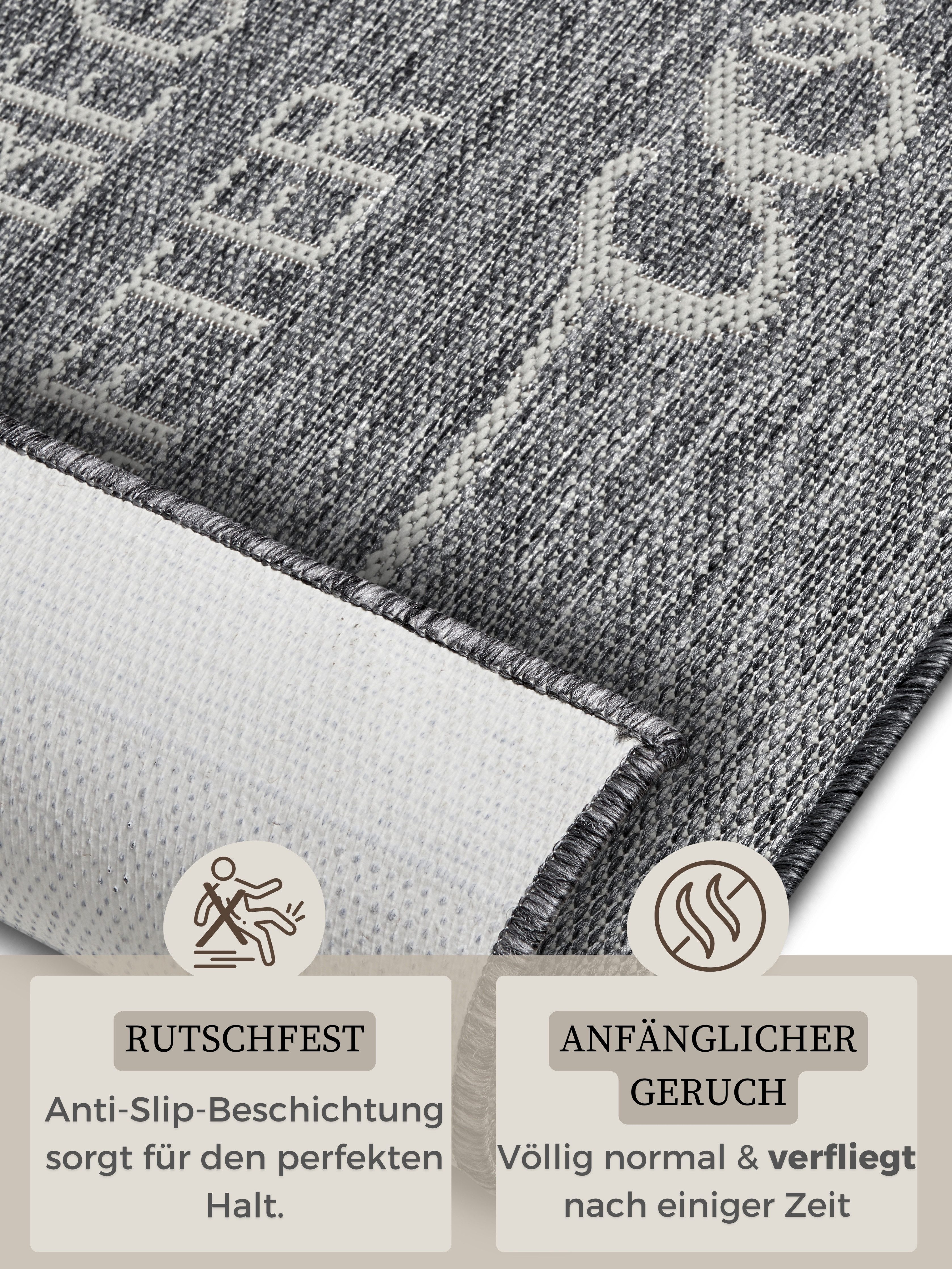 HANSE Home Keukenloper Life Begins After Coffee Loper, antislip, keukenkleed, keuken, vloerkleed, gemakkelijk in onderhoud