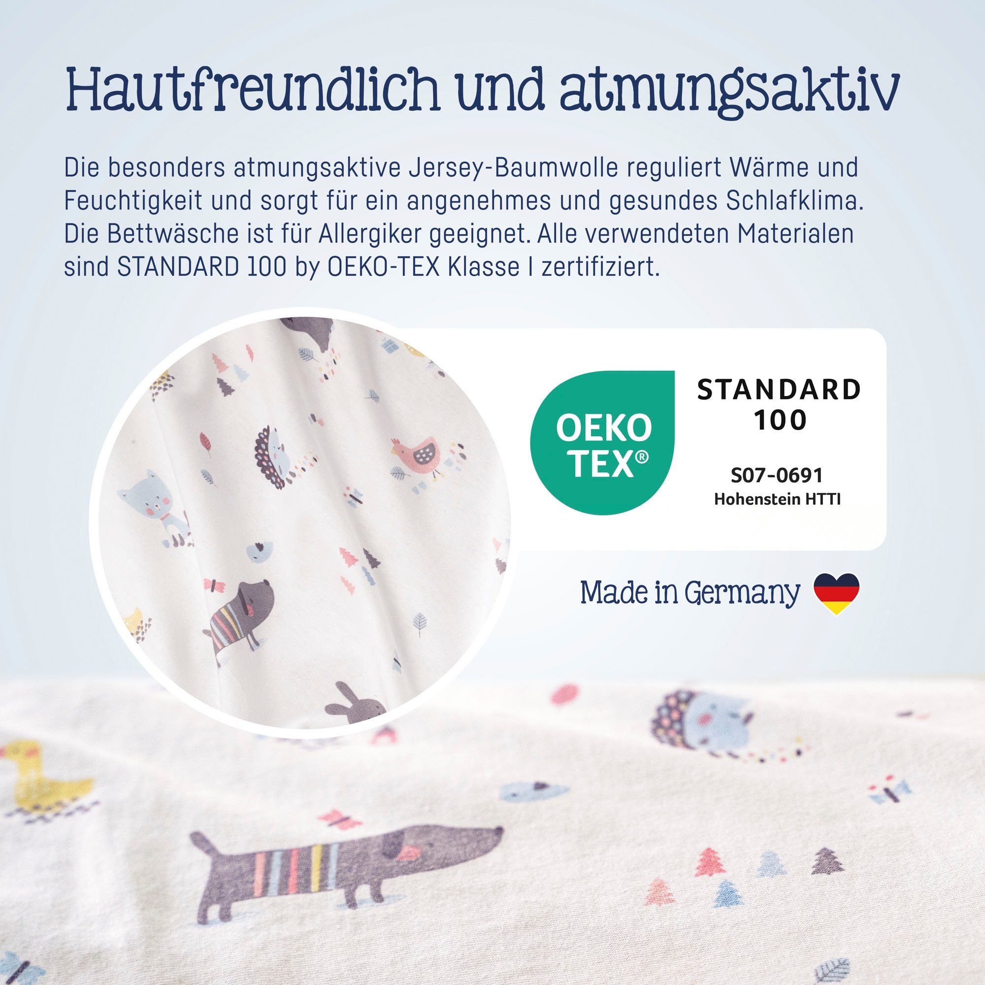 Zöllner Kinderovertrekset Crazy Animals met verschillende dieren (2-delig)