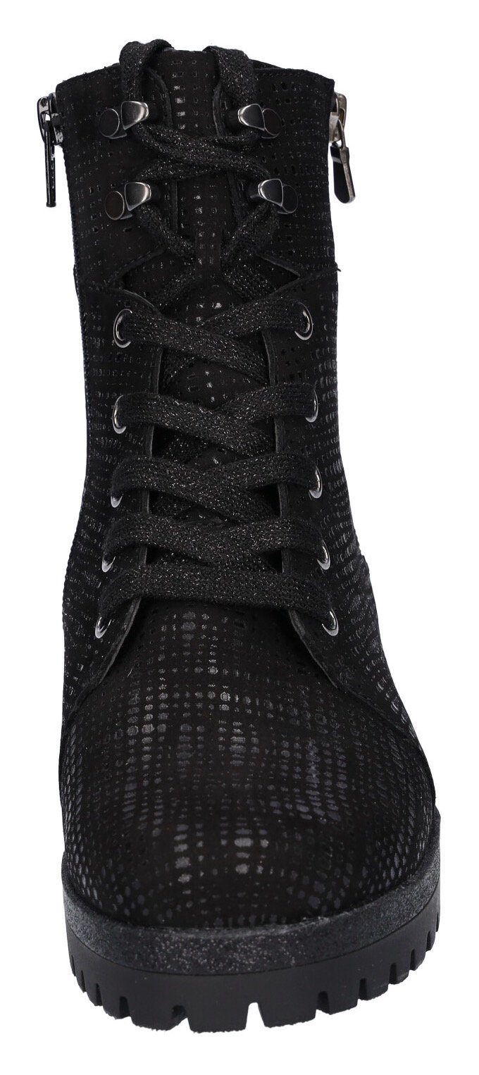 Waldläufer Veterlaarsjes Hanako lace-up boots, comfort boots, with two zippers, h-width