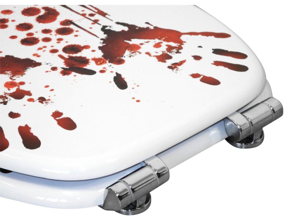 Sanilo Set badkameraccessoires Blood bestaand uit toiletzitting, badmat en wastafelplug (complete set, 3-delig)