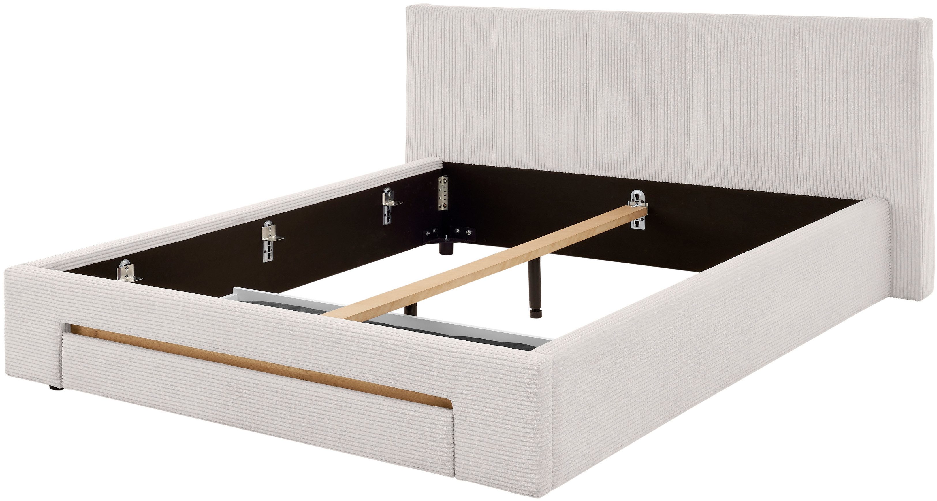 INOSIGN Gestoffeerd bed CiTY/GiRON, bedframe met bedlade, gestoffeerd opbergbed met hondenbed of opberglade, bekleding van corduroy of linnenlook