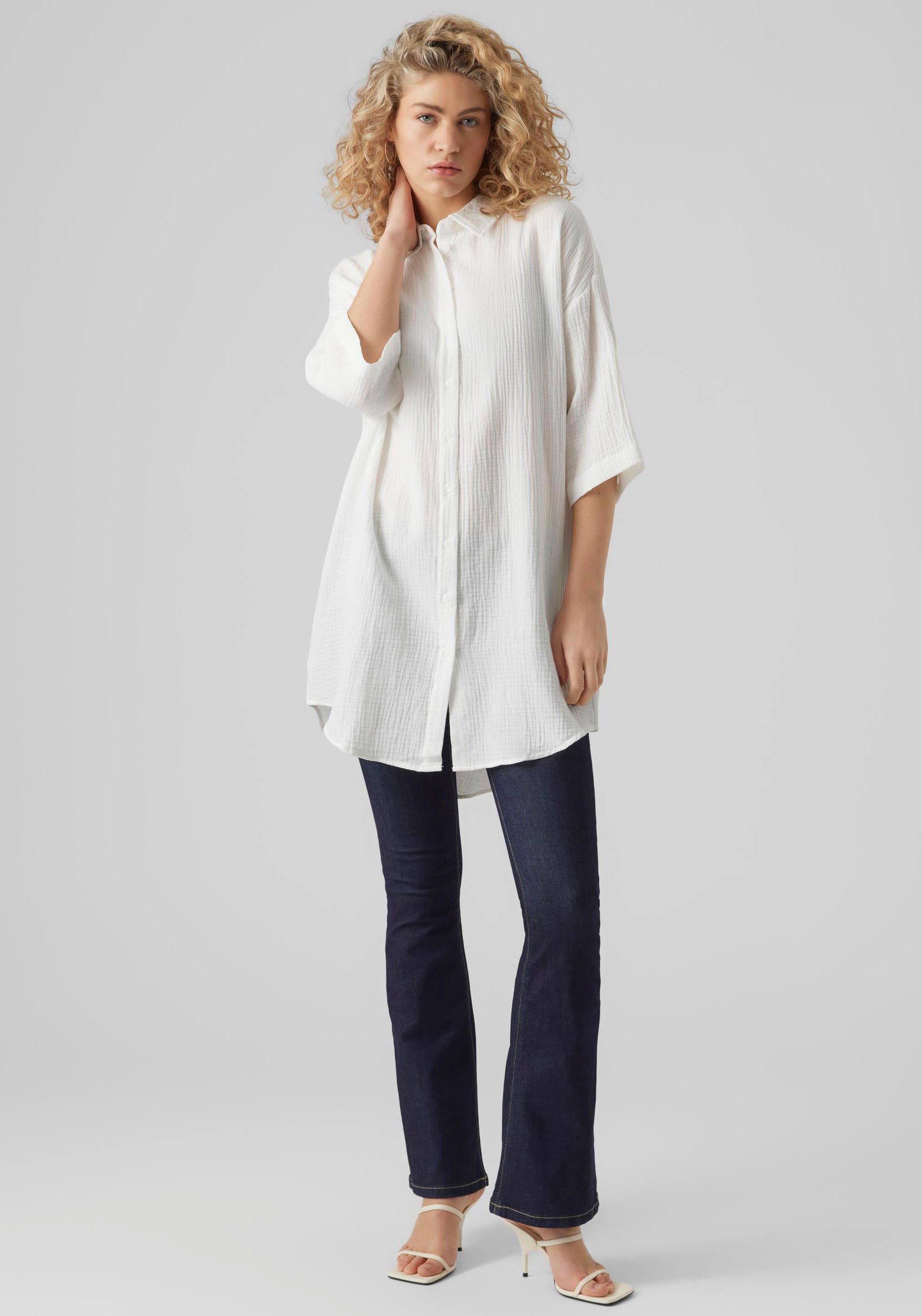 Vero Moda Jurk met overhemdkraag VMNATALI 3/4 LONG OVERSHIRT NOOS
