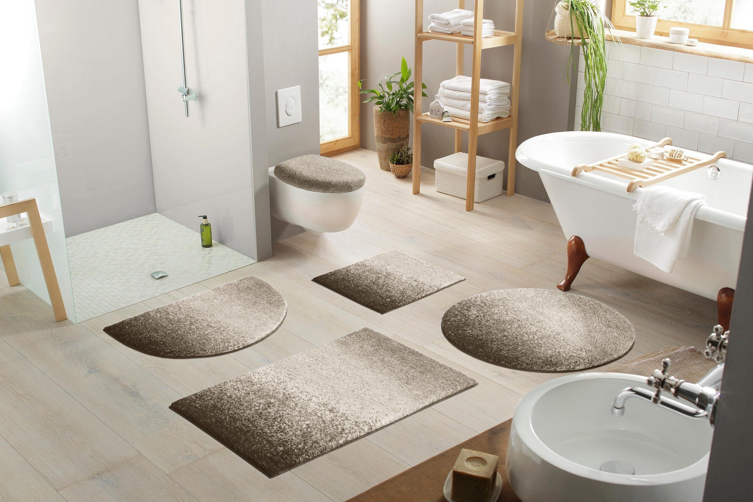 Grund Badmat Mistral gemeleerd ontwerp, ombré-look, ook als 3-delig set, made in europe
