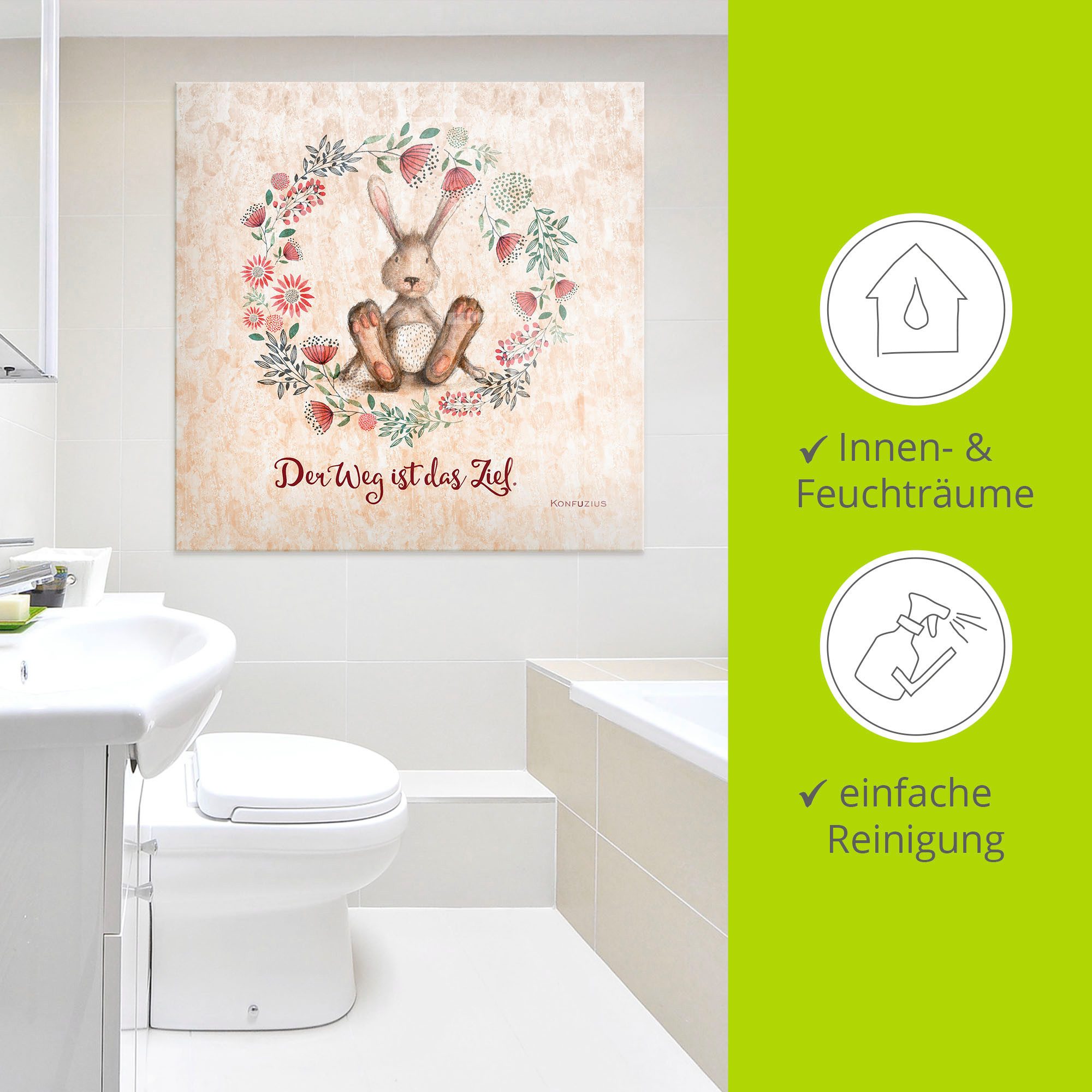 Artland Print op glas Levenswijsheid het doel