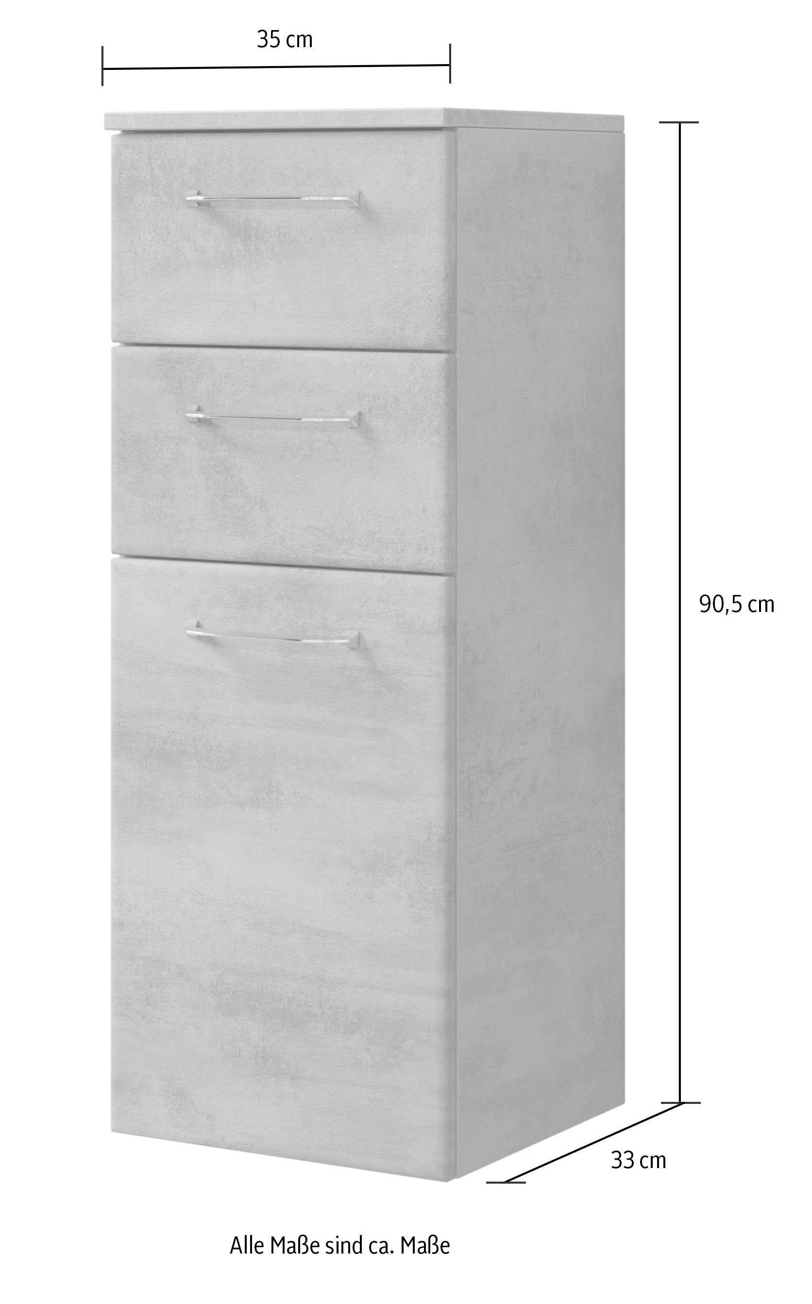 Saphir Badkamerserie Quickset 945 4-delig, wastafelonderkast en LED spiegelkast (4-delig)