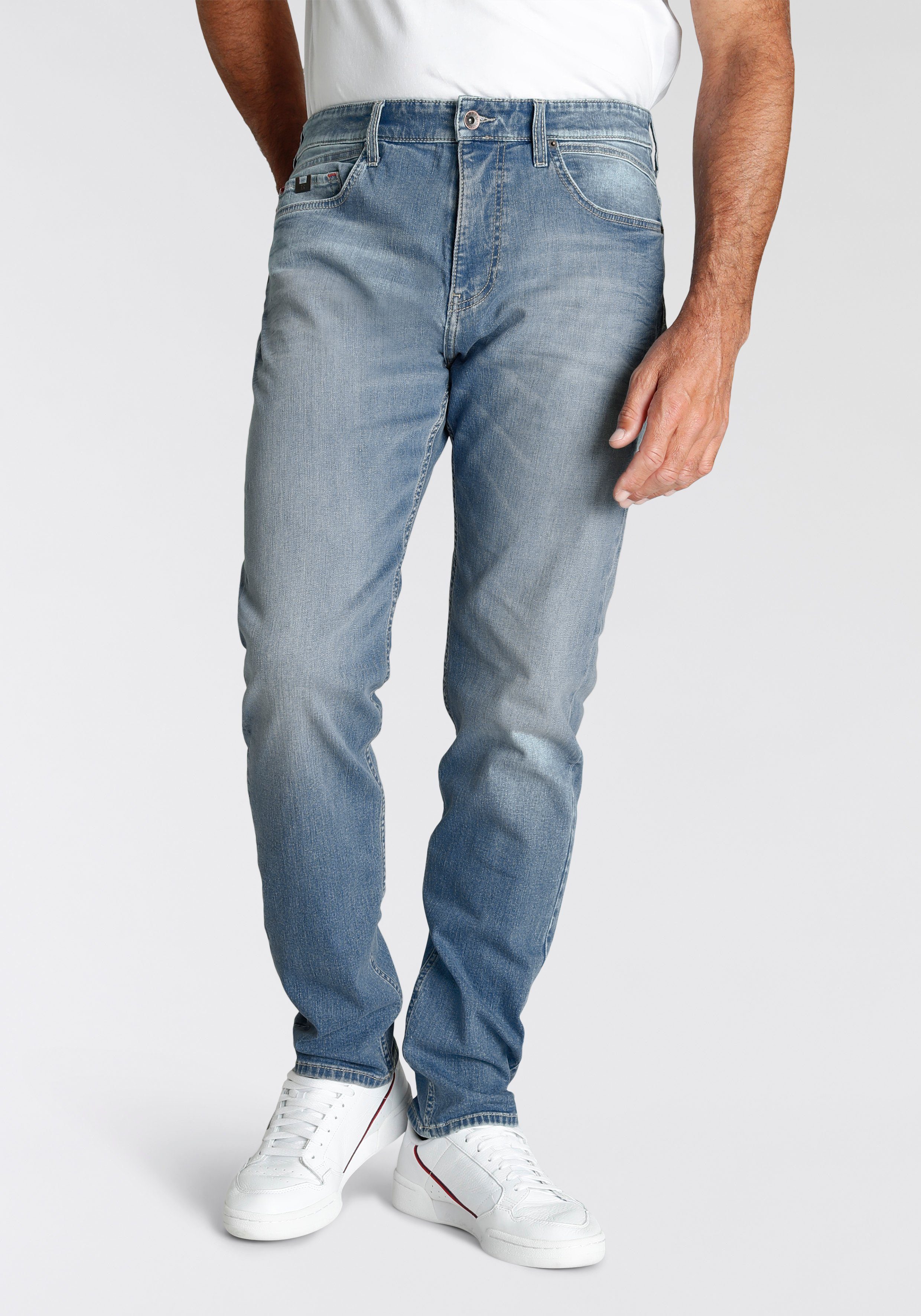 H.I.S Tapered jeans Cian Ecologische, waterbesparende productie door ozon wash