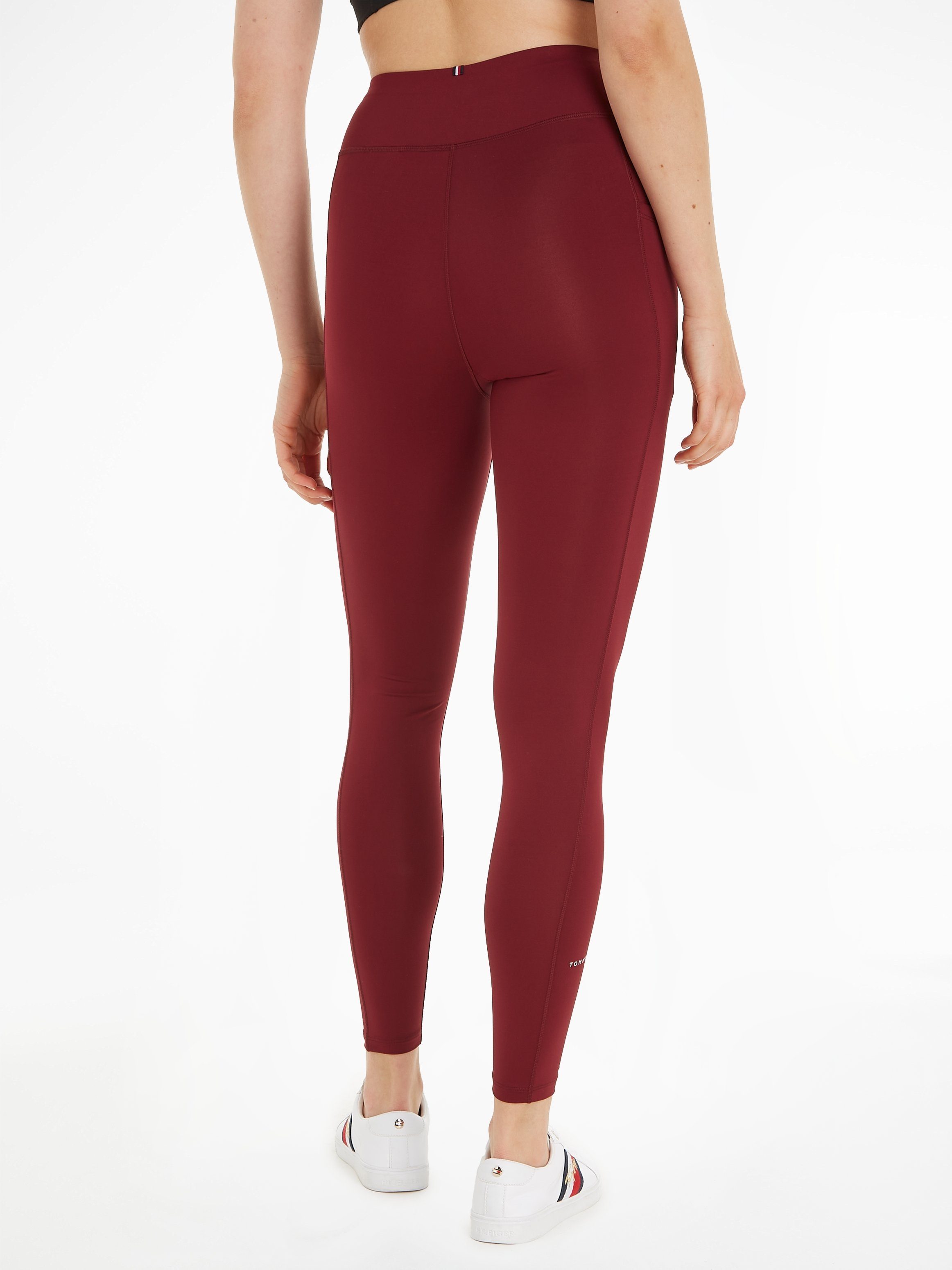 TOMMY SPORT Functionele legging ESS RW MINI CORP LEGGING met hoge tailleband, hilfiger logo-tekst aan de broekspijp