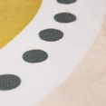 paco home vloerkleed voor de kinderkamer chicos 552 platweefsel, schattig kinderdesign, motief regenboog, pastelkleuren, kinderkamer beige