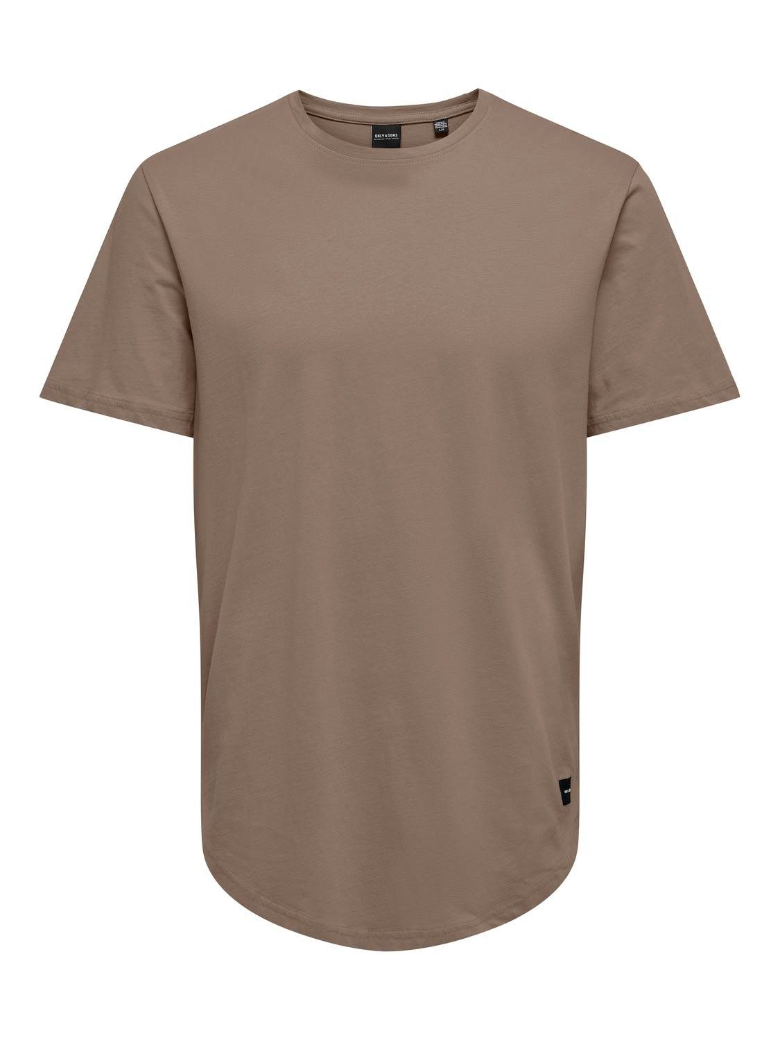 Only & Sons Lang shirt met ronde hals model 'MATT LIFE LONGY'
