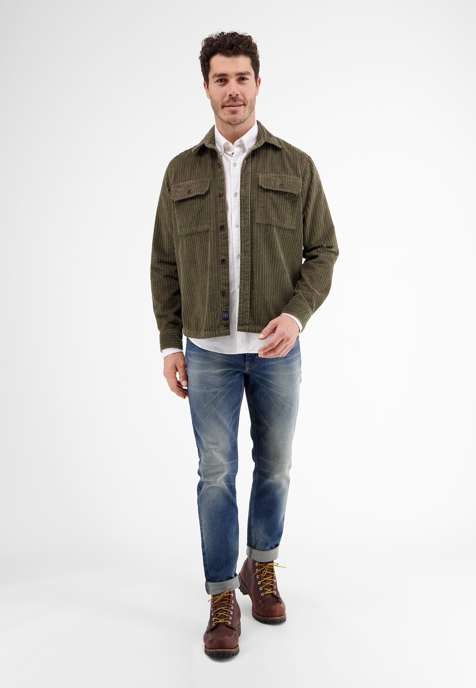 Lerros Overhemd met lange mouwen LERROS overshirt *corduroy*