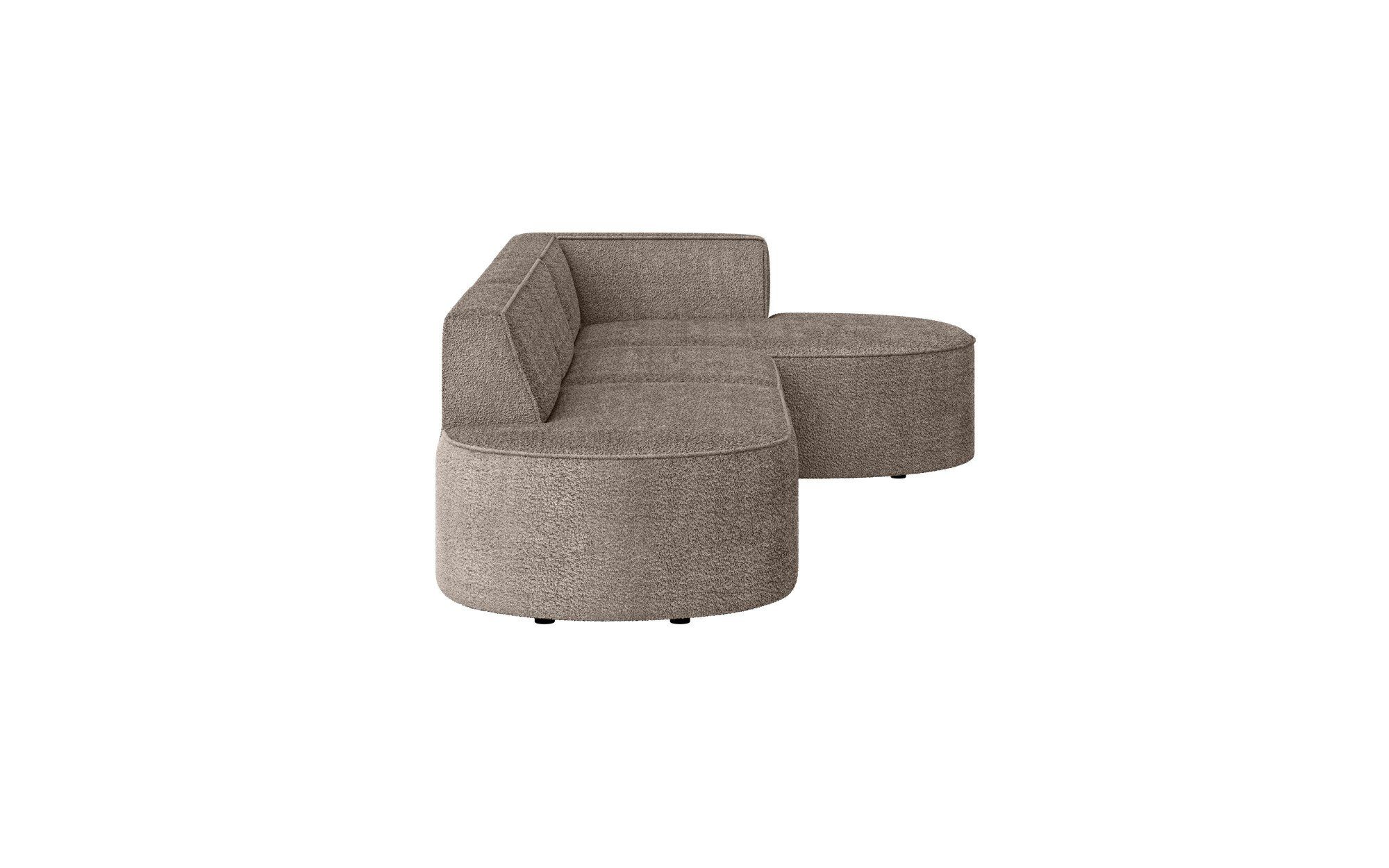 andas Hoekbank EIVIND designerbank met ottomane rechts/links, B/D/H: 343/159/72 cm