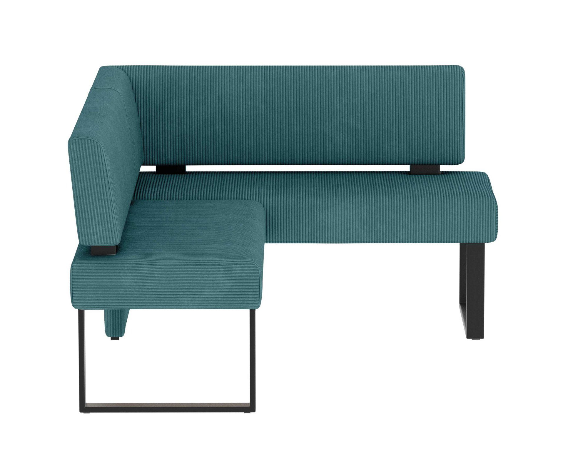 Home affaire Eethoek Oliver Hoekbank met golfvering in de zitting, tafel massief eiken (set, 4-delig)