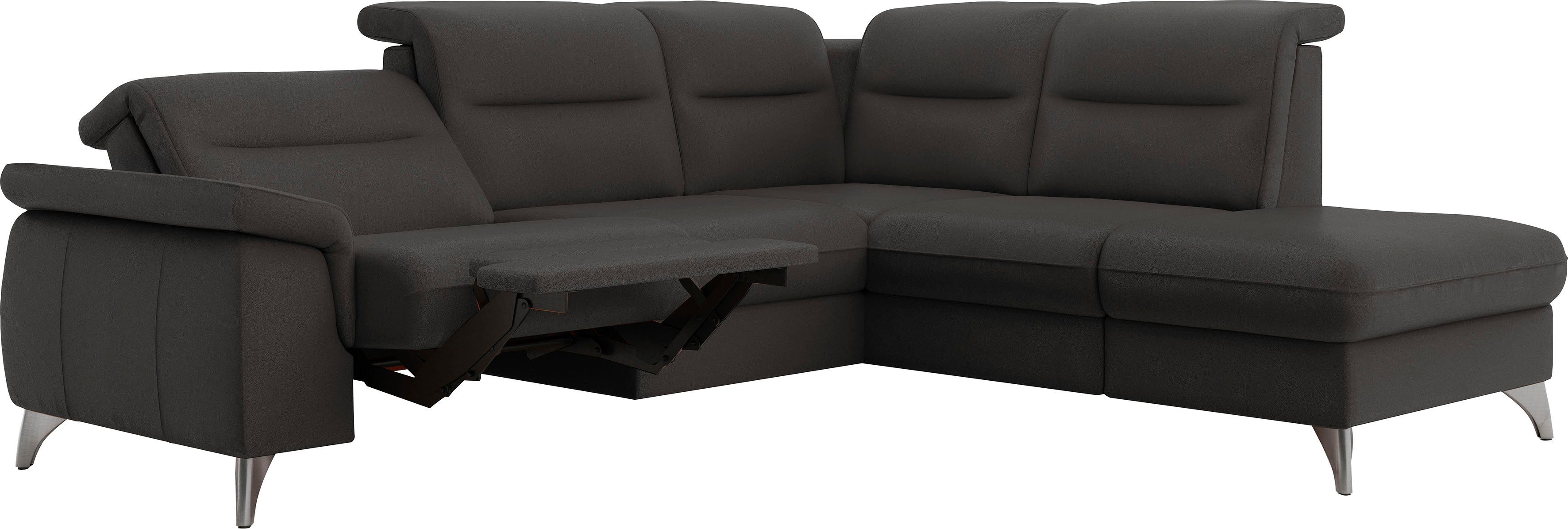 sit&more Hoekbank Astoria L-vorm naar keuze met motorische relaxfunctie