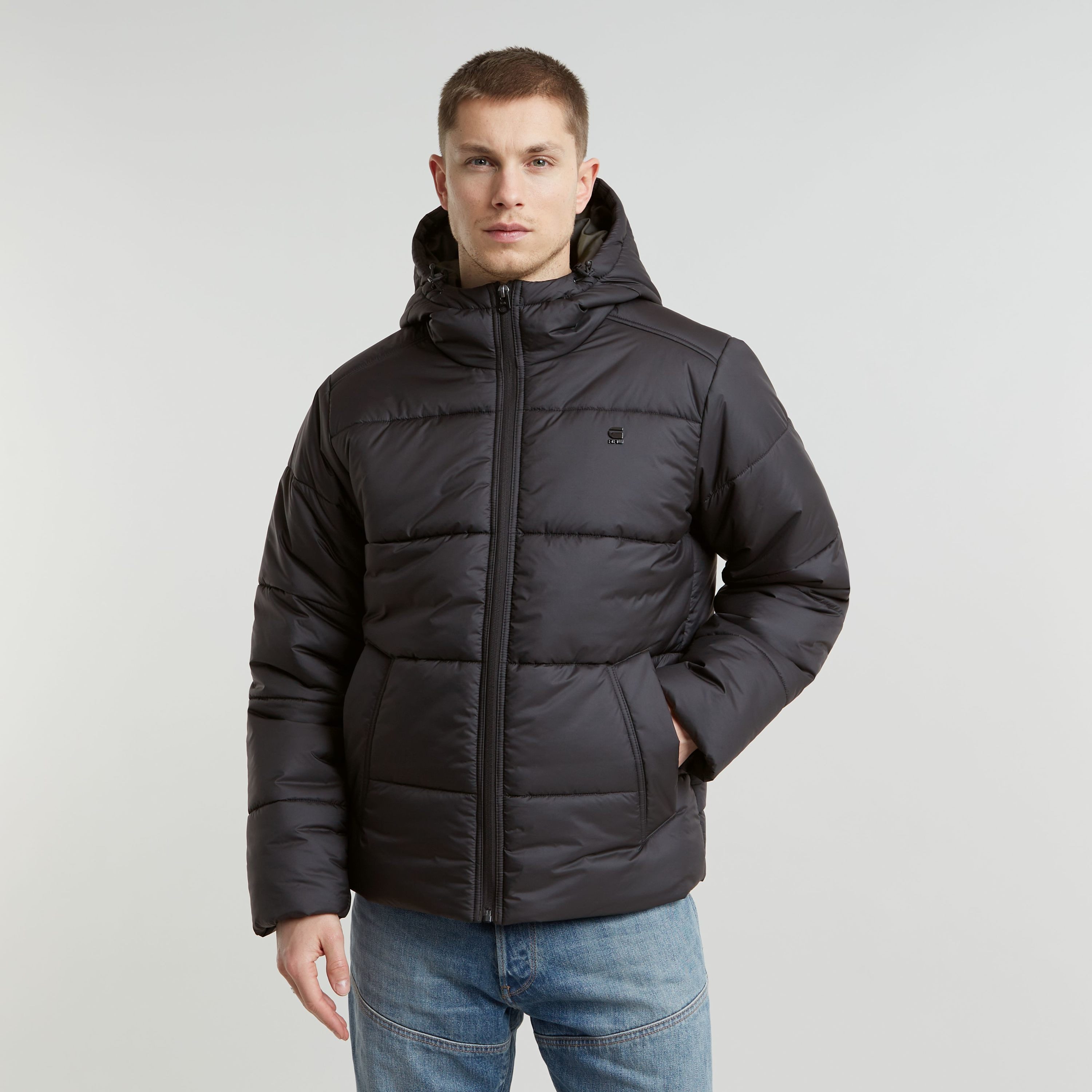 G-Star RAW Gewatteerde jas PADDED HOODED PUFFER heren winterjassen maat M zwart