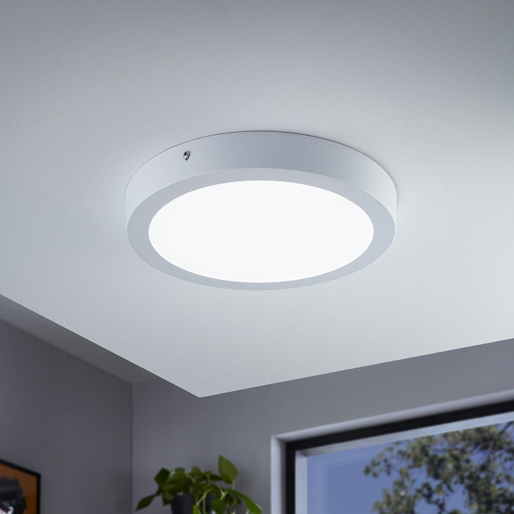 EGLO Opbouwarmatuur FUEVA-C Smart Home plafondlamp 30 cm ø, dimbaar, wittinten en kleuren instelbaar