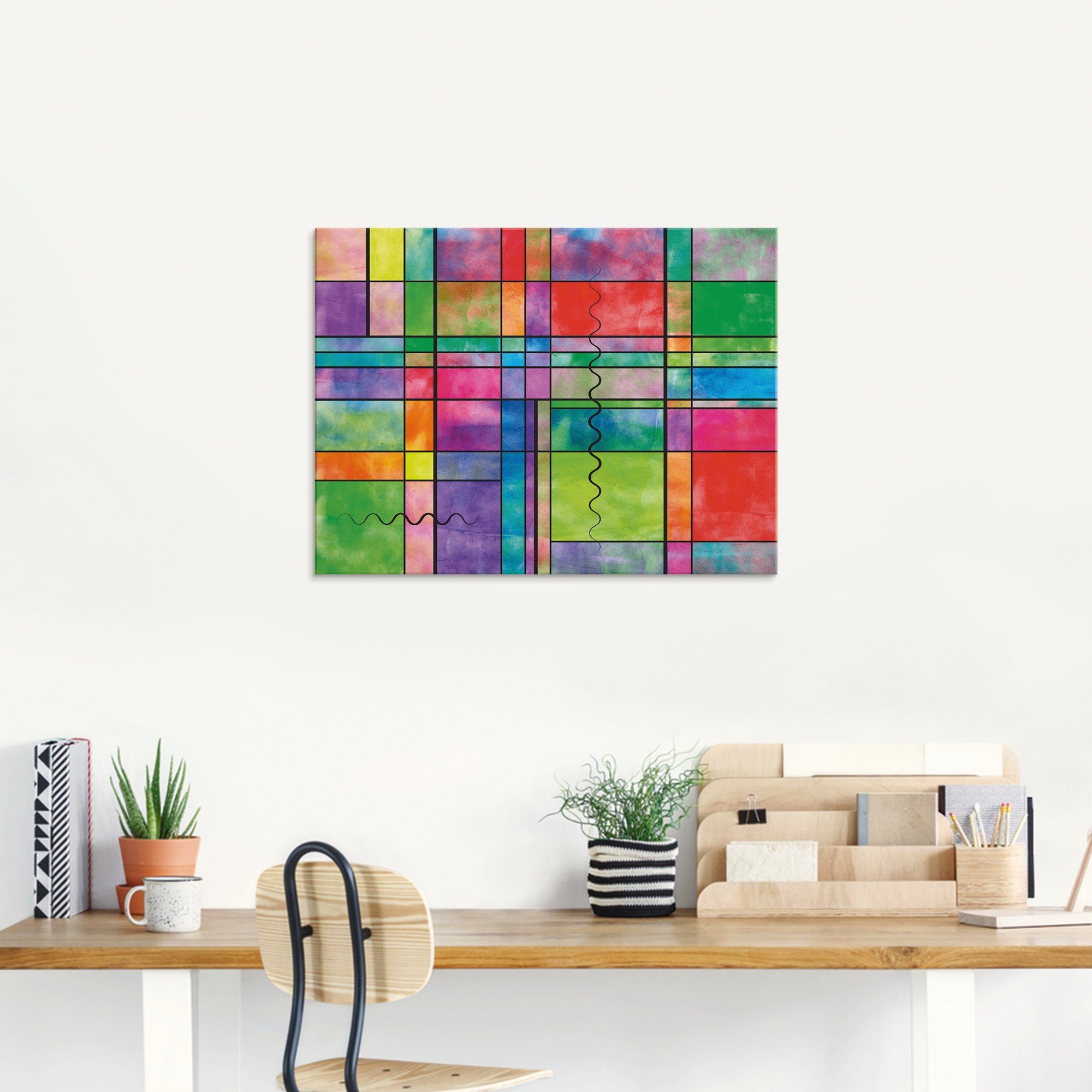Artland Print op glas Multicolour Abstract in verschillende maten