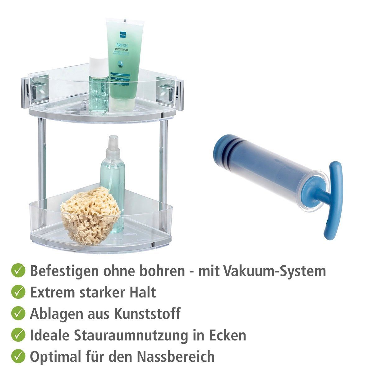 WENKO Hoekrek Vacuum-Loc Quadro