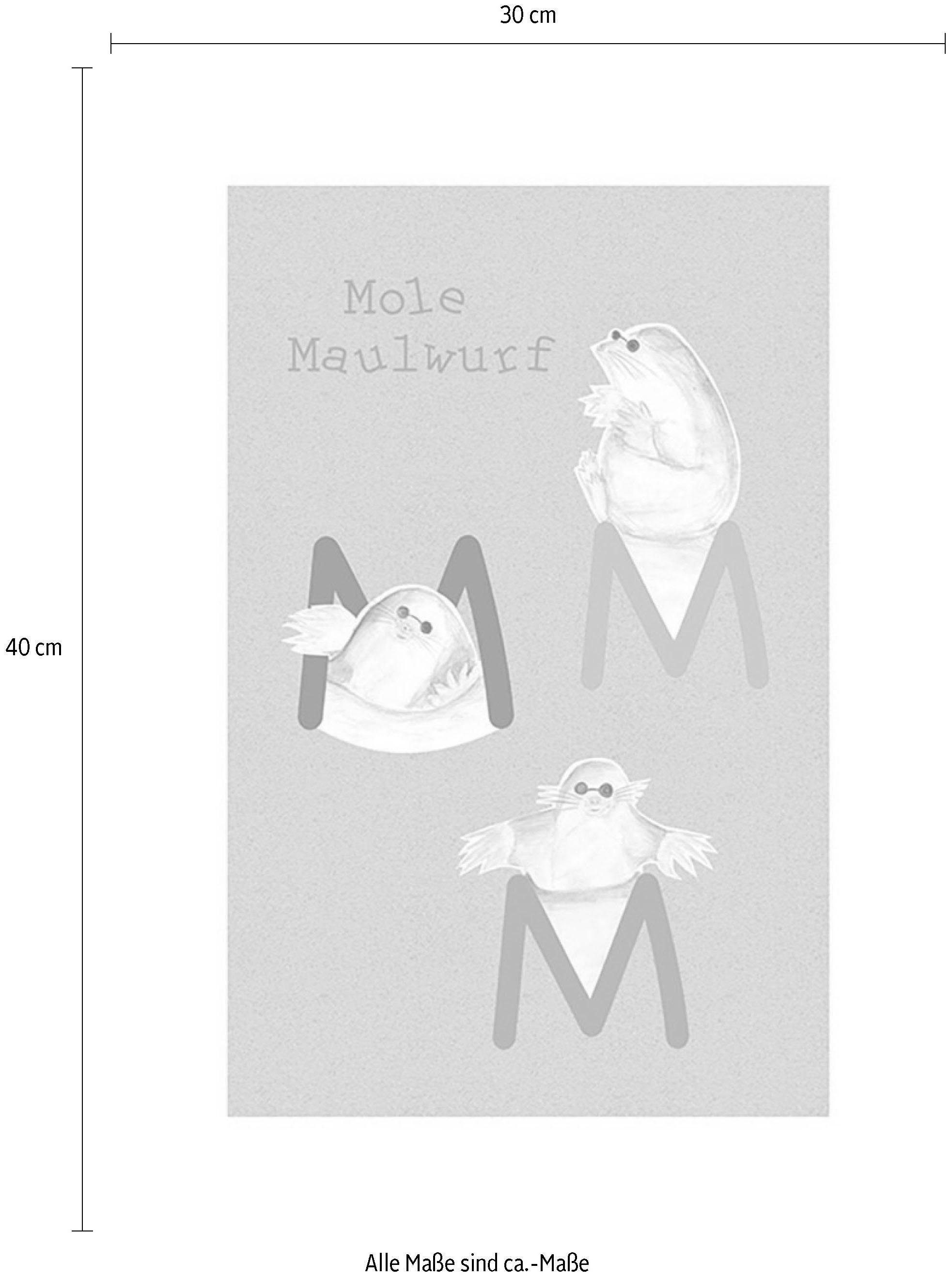 Komar Wanddecoratie ABC animal M Wanddecoratie - zonder lijst (1 stuk)