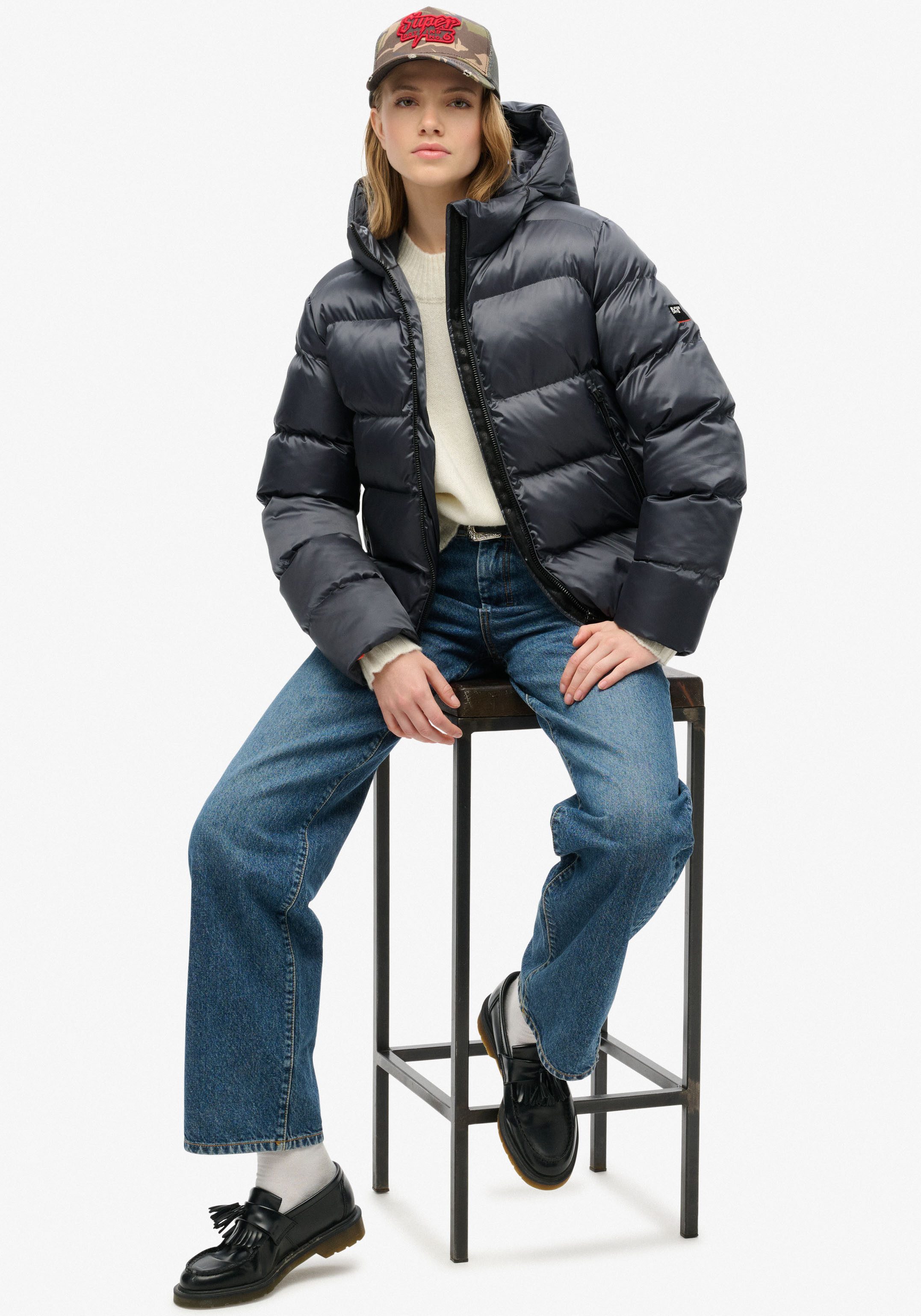 Superdry Gewatteerde jas HOODED LUXE SPORTS PUFFER