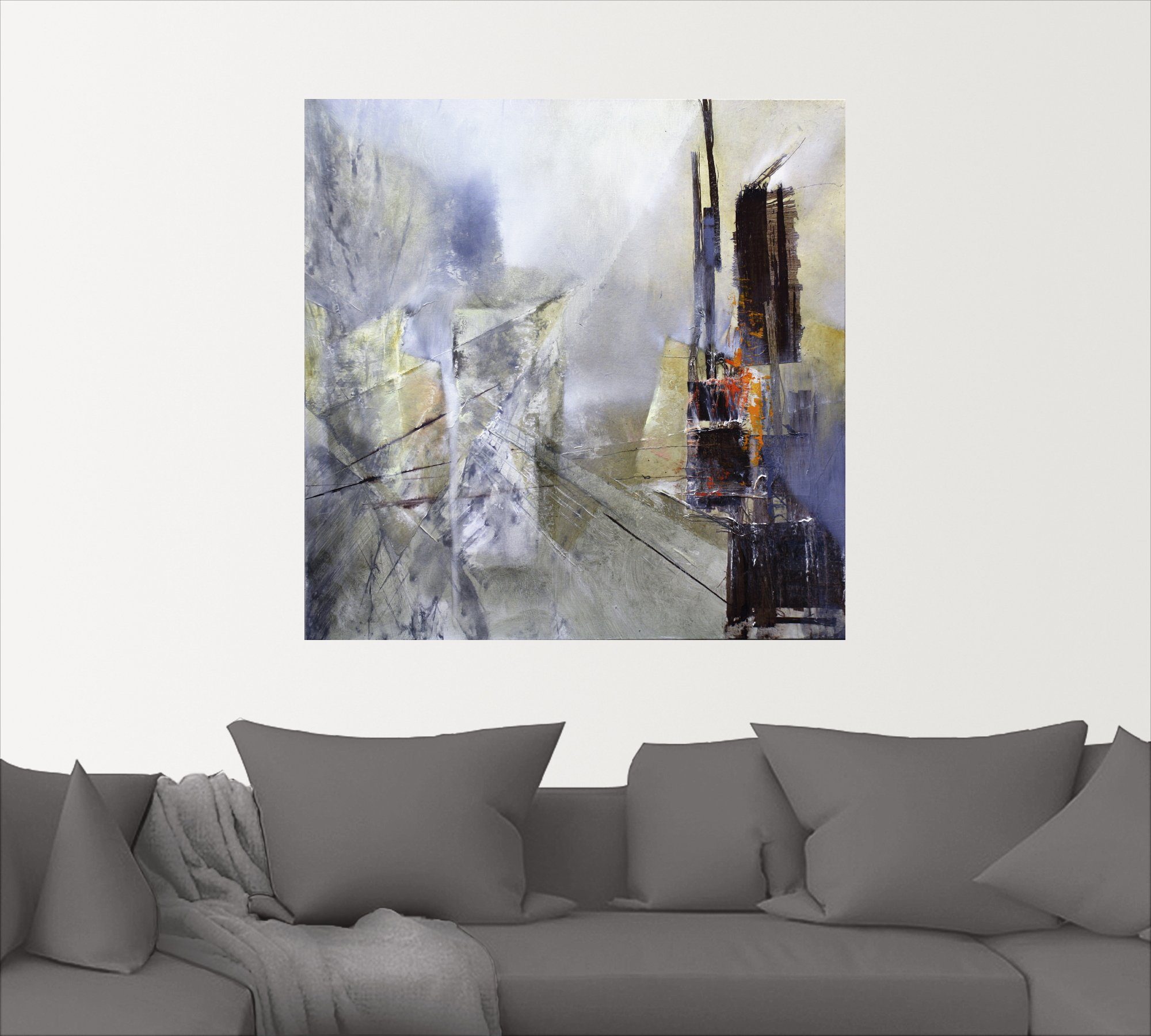 Artland Artprint Abstracte compositie in wit als poster, muursticker in verschillende maten