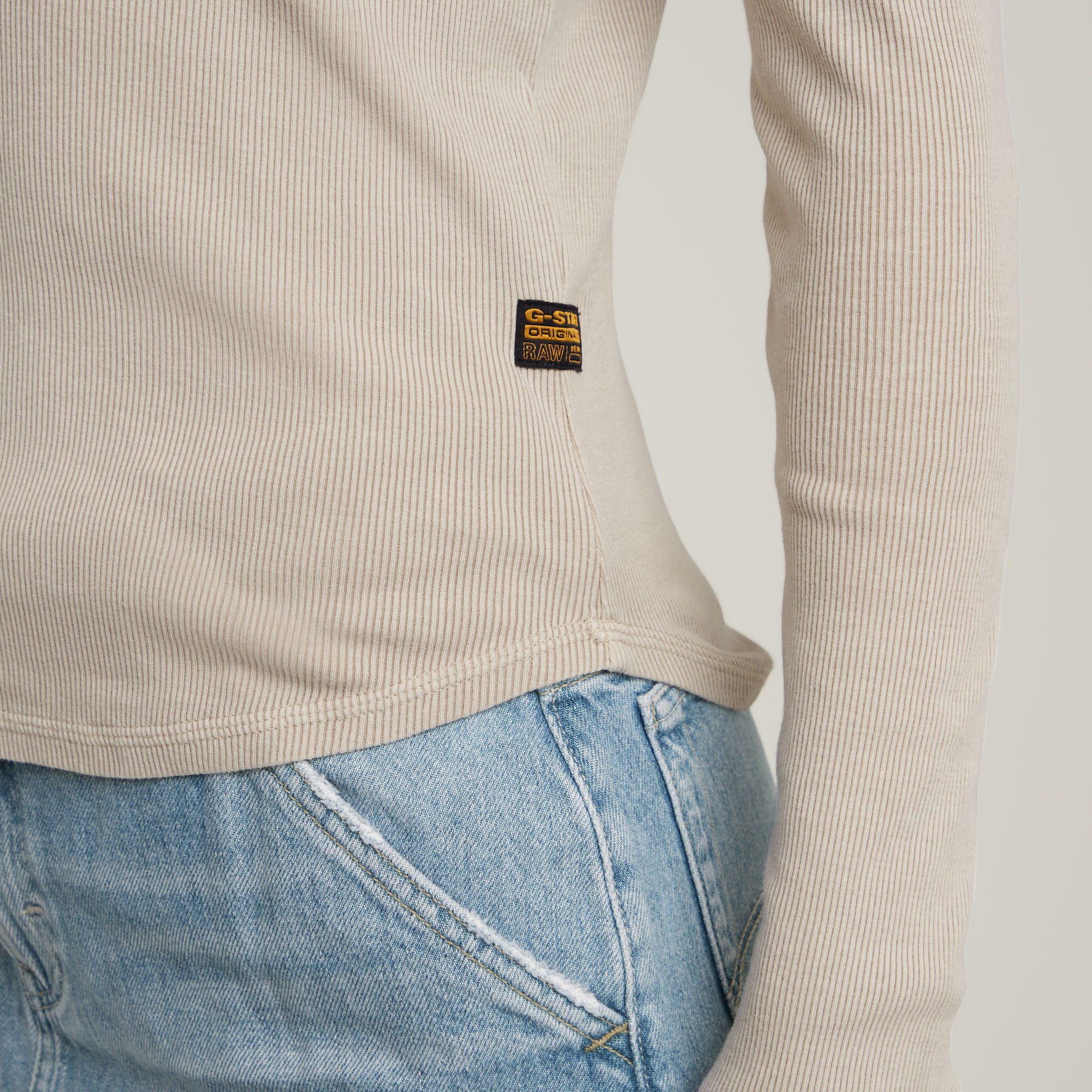 G-Star RAW Shirt met lange mouwen Deep v slim met knoopsluiting