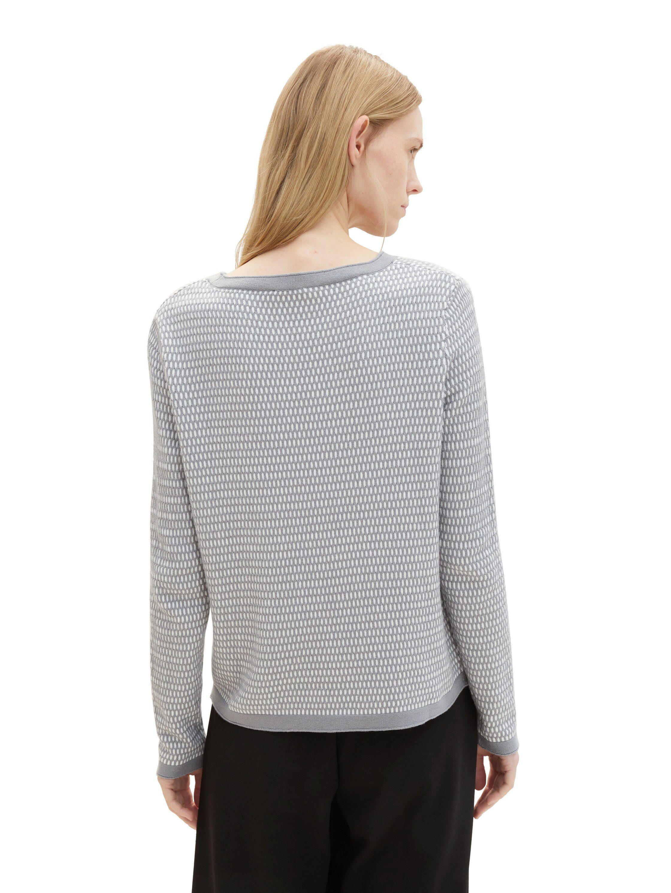 Tom Tailor Trui met ronde hals met structuurpatroon