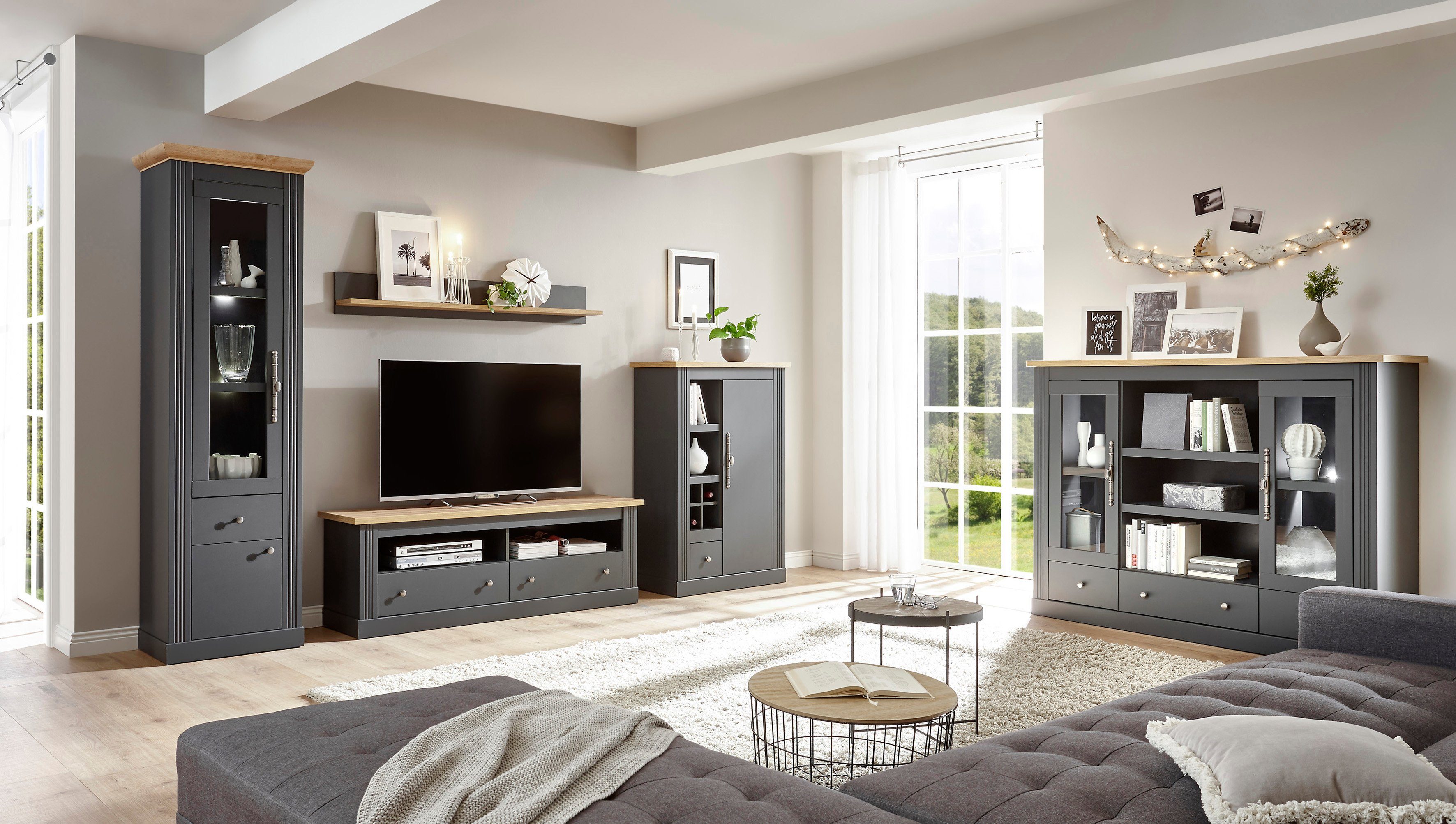 Home affaire Wandmeubel Westminster in romantische landelijke stijl (set, 4-delig)