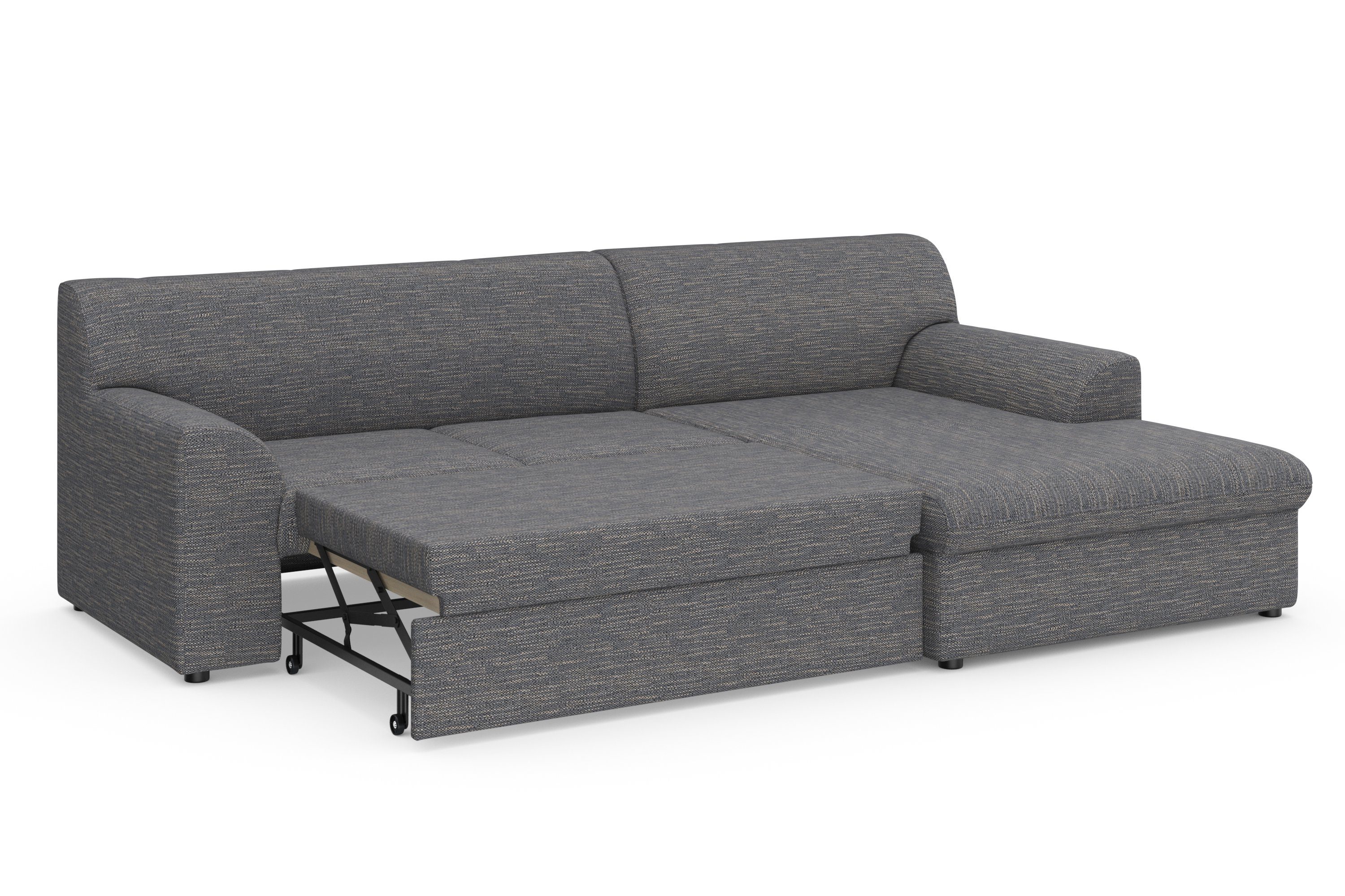 DOMO collection Hoekbank Topper, elegant en tijdloos, compacte afmetingen 245/155cm, L-vorm