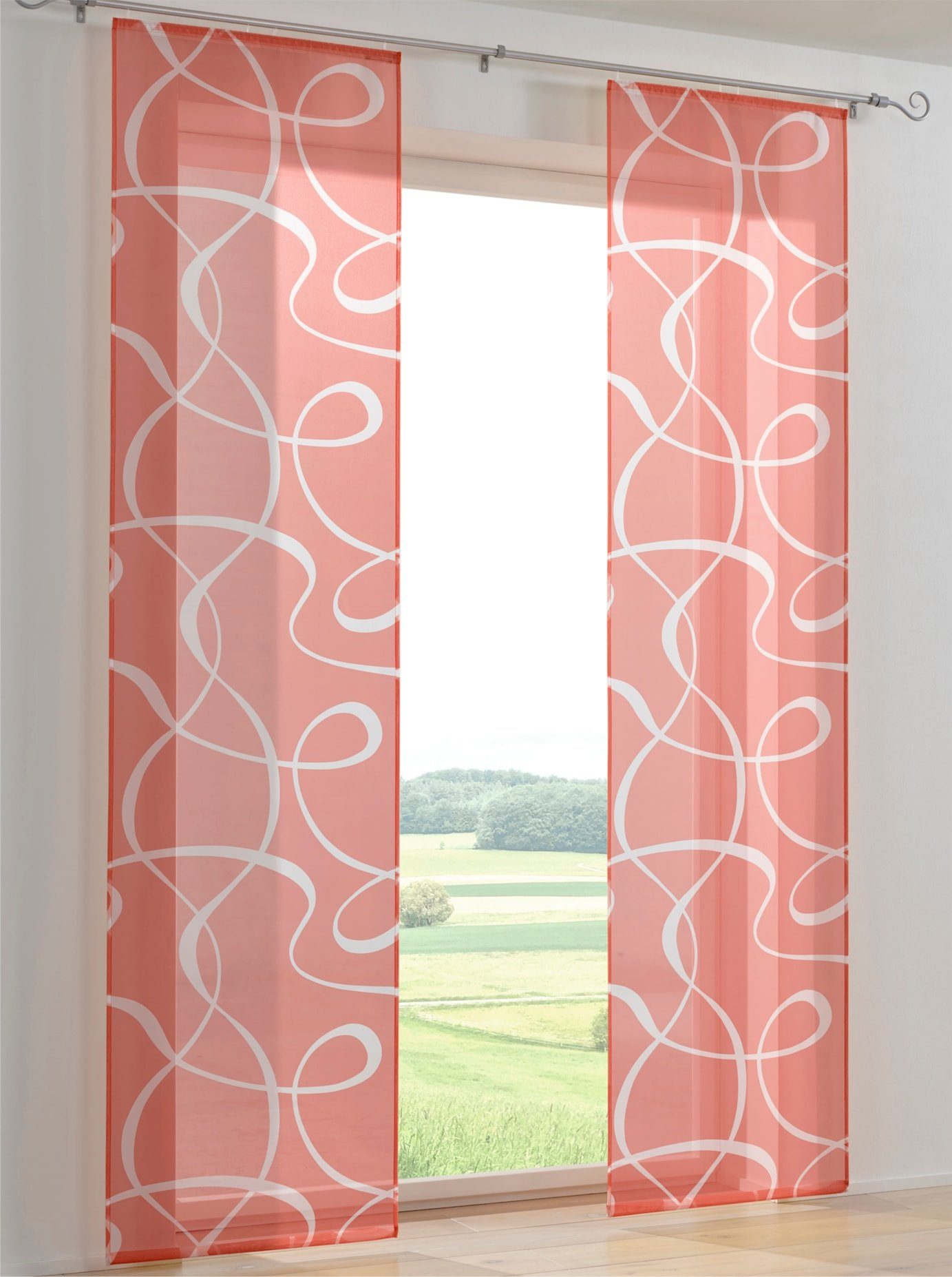 heine home Paneelgordijn (1 stuk) paneelgordijnen rood