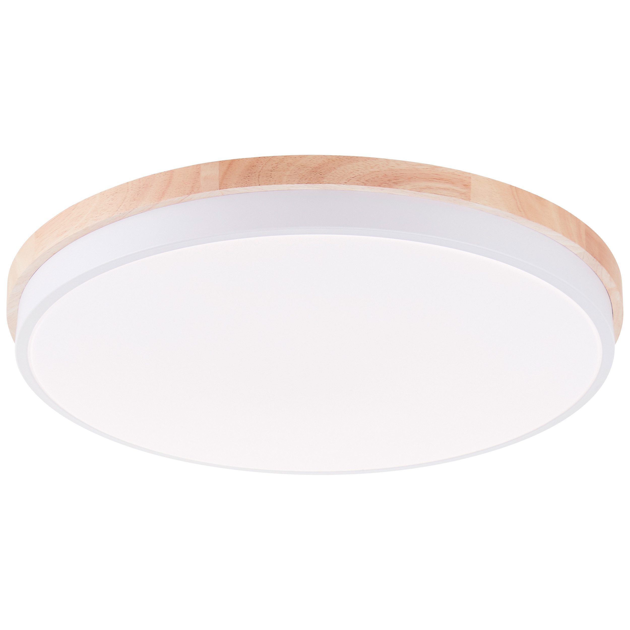 Brilliant Leuchten Led-plafondlamp Baarlo Ø 50 cm, 4500 lm, 3000-6500 K, dimbaar, afstandsbediening, hout/metaal