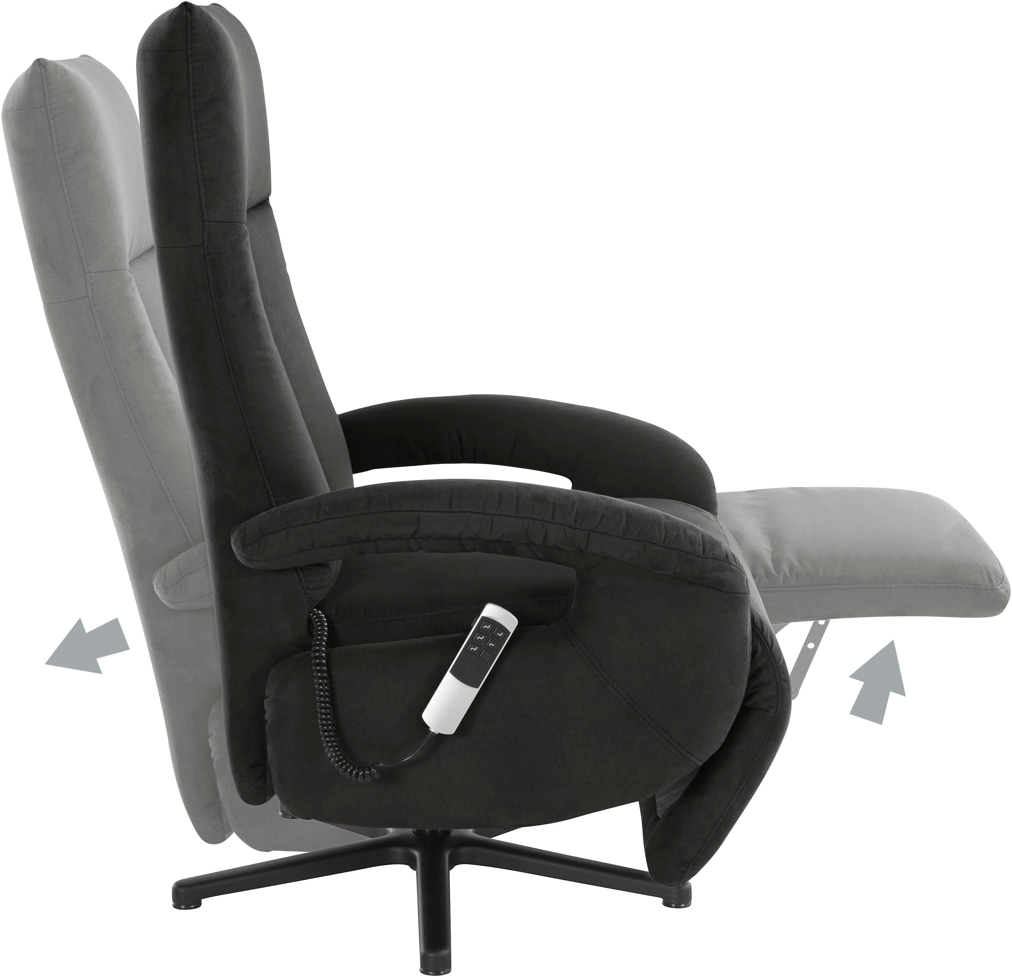 sit&more Relaxfauteuil Tycoon naar keuze handmatig, met twee motoren of met accu of met 2 motoren